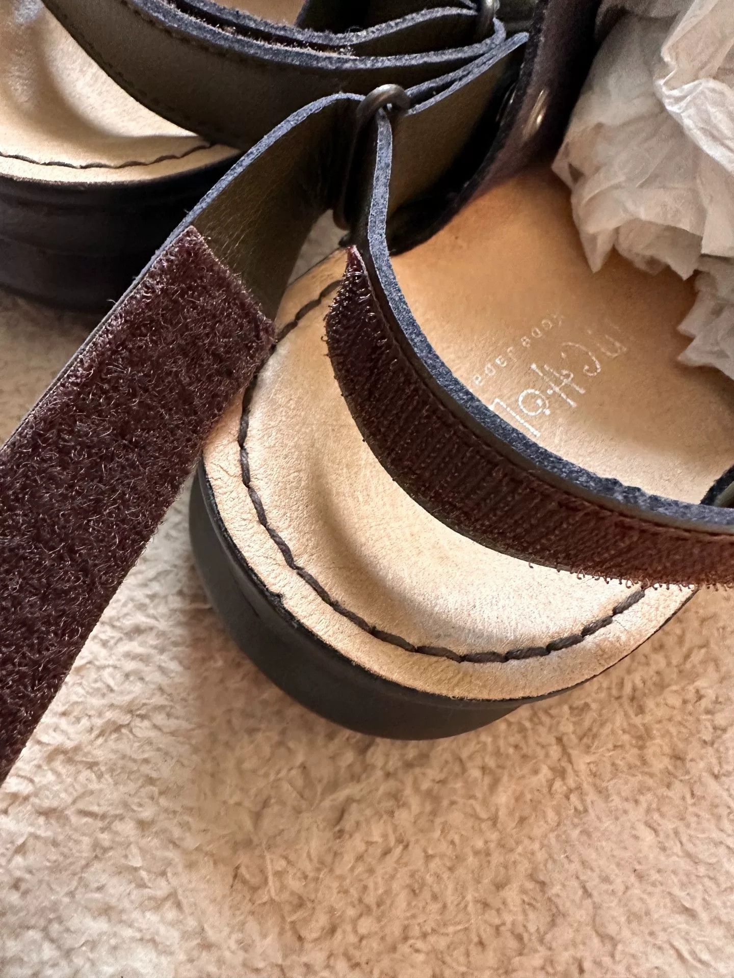 Other Kobe Japan Olive Green Leather Slippers Size US 5 / IT 35 - 7 Thumbnail