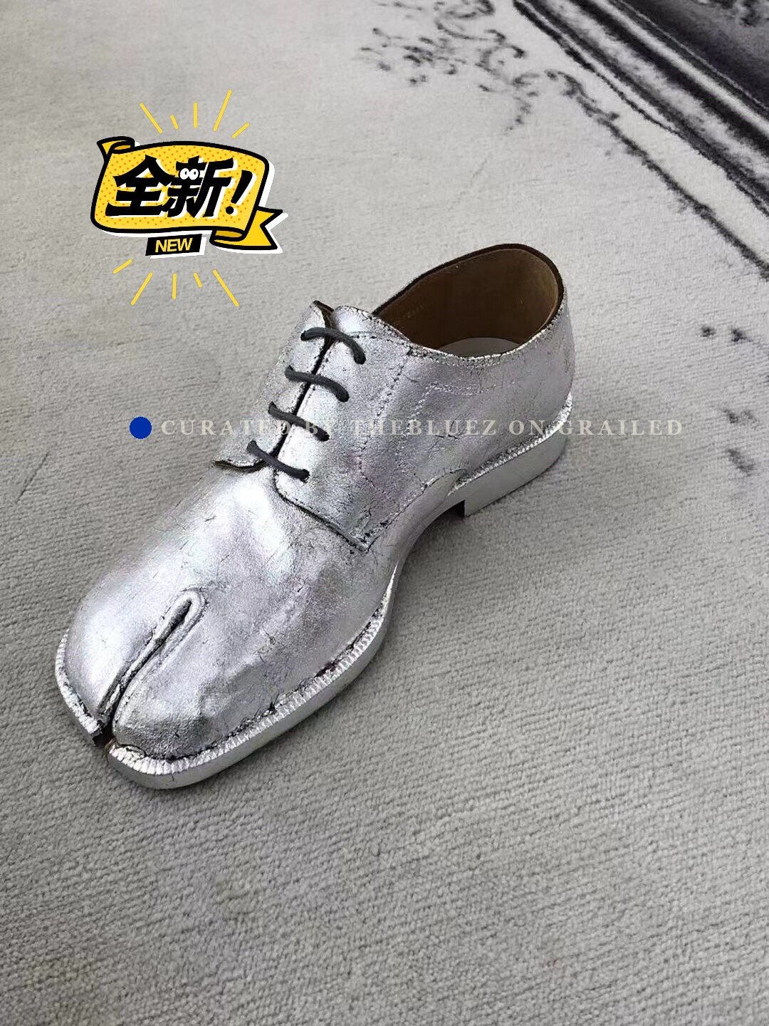 Maison Margiela Maison Margiela Silver Tabi Derby Shoes Size US 5 / IT 35 - 5 Thumbnail