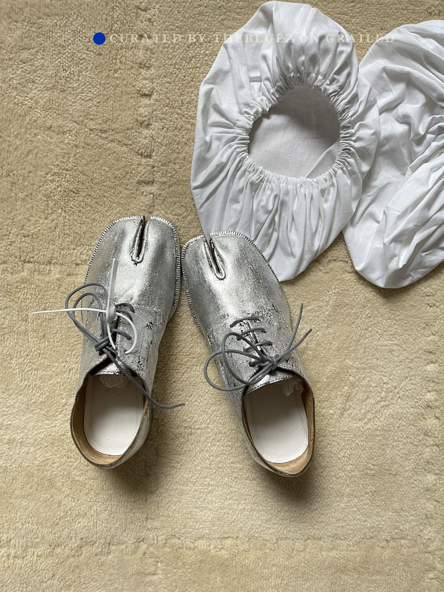 Maison Margiela Maison Margiela Silver Tabi Derby Shoes Size US 5 / IT 35 - 2 Thumbnail