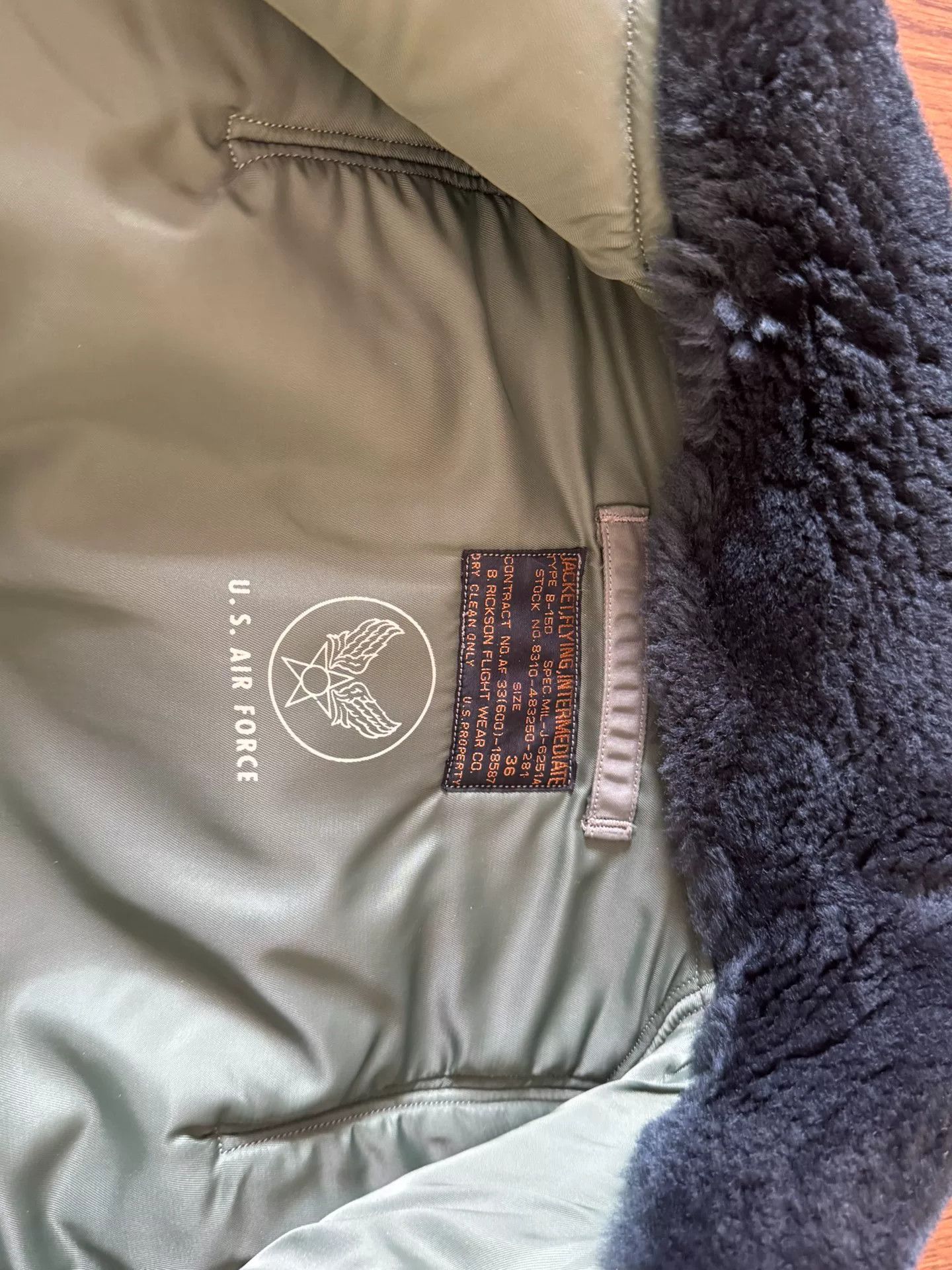 Buzz Rickson's Buzz Rickson's B15D Flight Jacket 36 Size US S / EU 44-46 / 1 - 6 Thumbnail