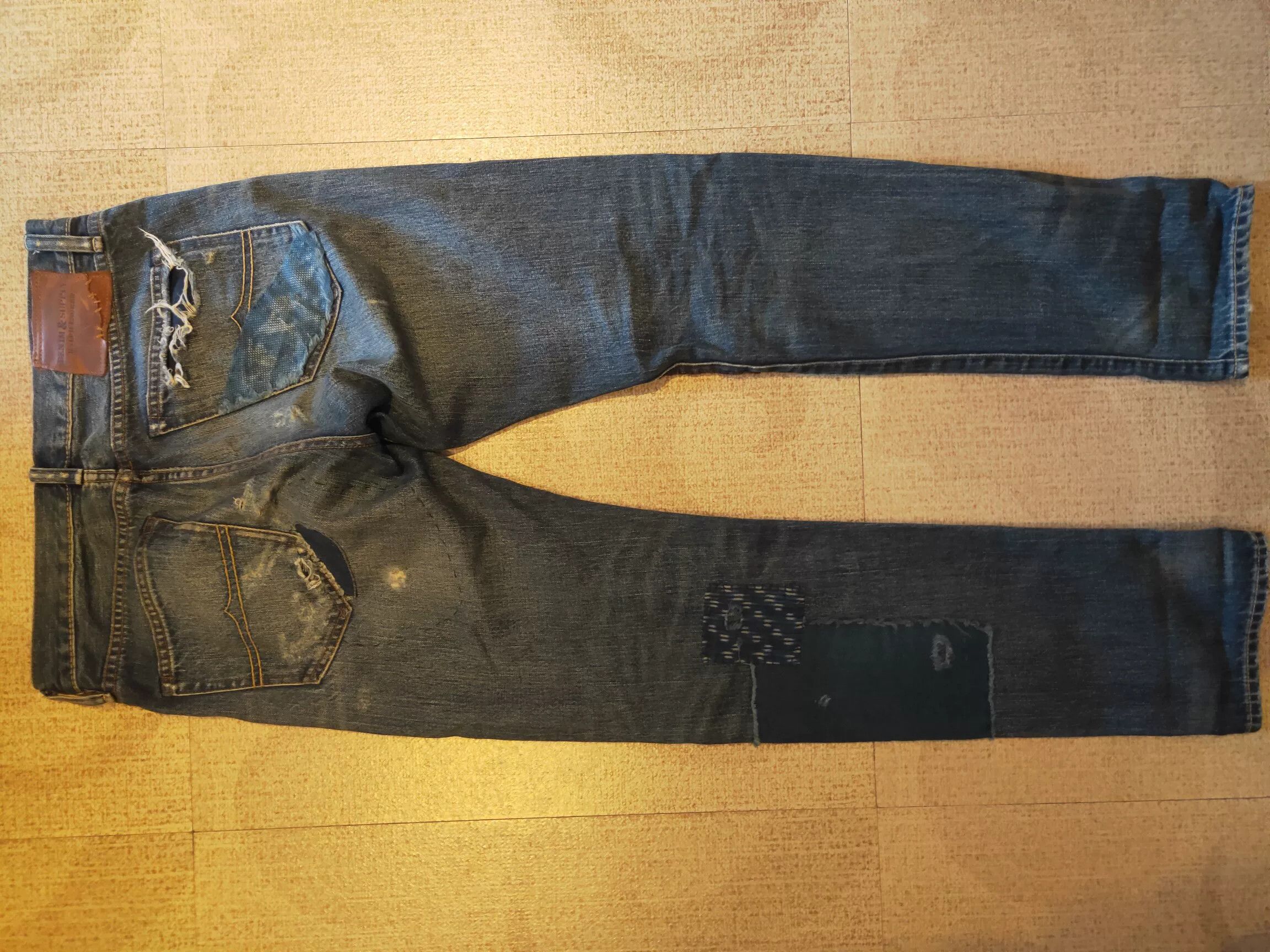 RRL Ralph Lauren RRL Distressed Art Patch Jeans Size US 32 / EU 48 - 3 Thumbnail