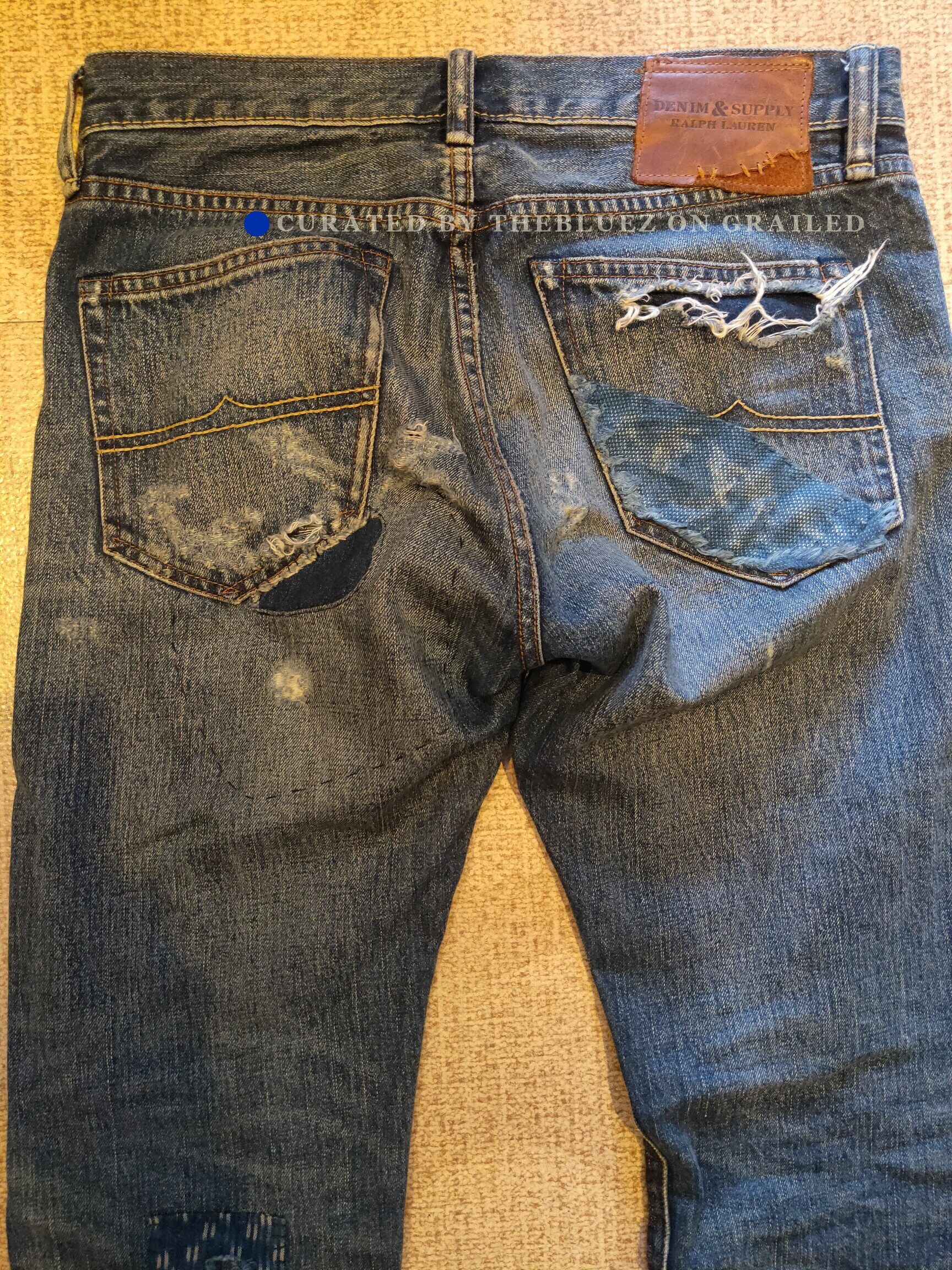 RRL Ralph Lauren RRL Distressed Art Patch Jeans Size US 32 / EU 48 - 7 Thumbnail