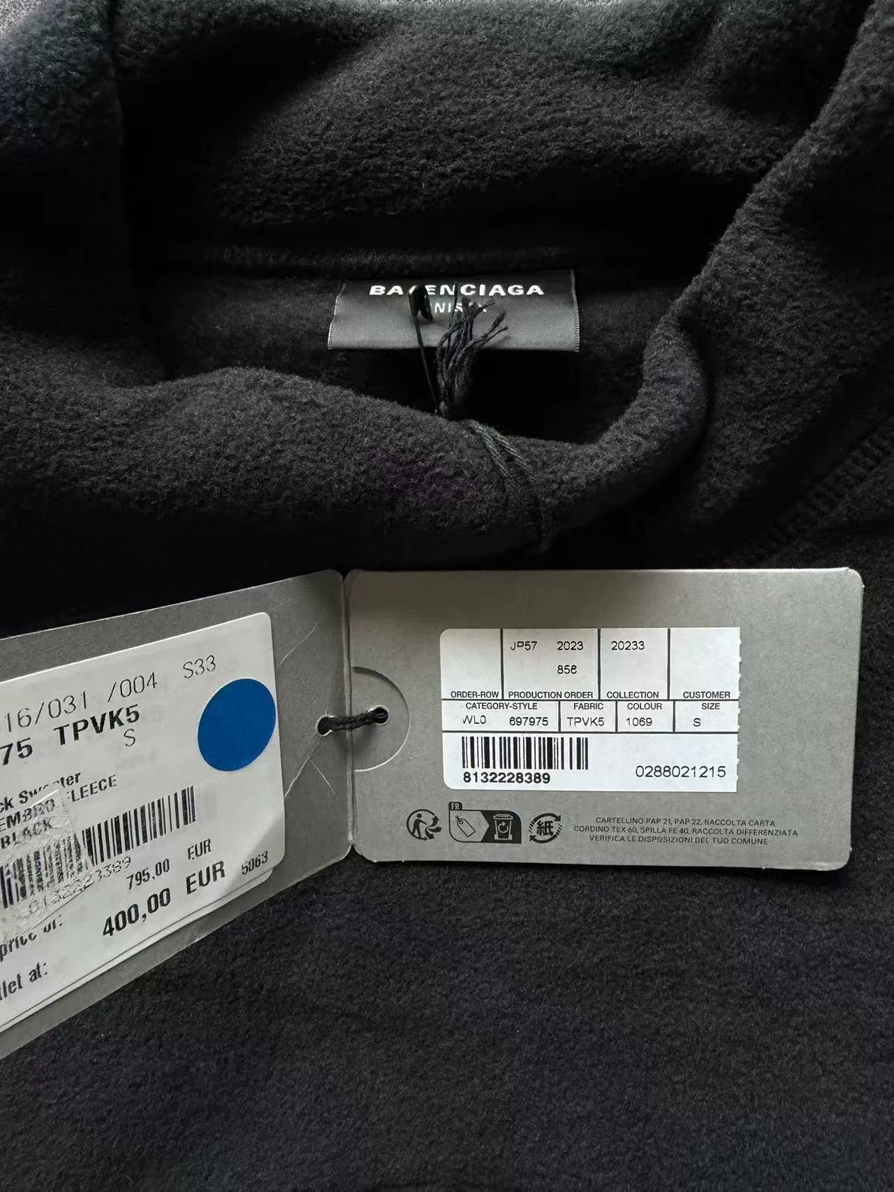 Balenciaga Balenciaga Double Ring Fleece Sweatshirt Size US S / EU 44-46 / 1 - 7 Thumbnail