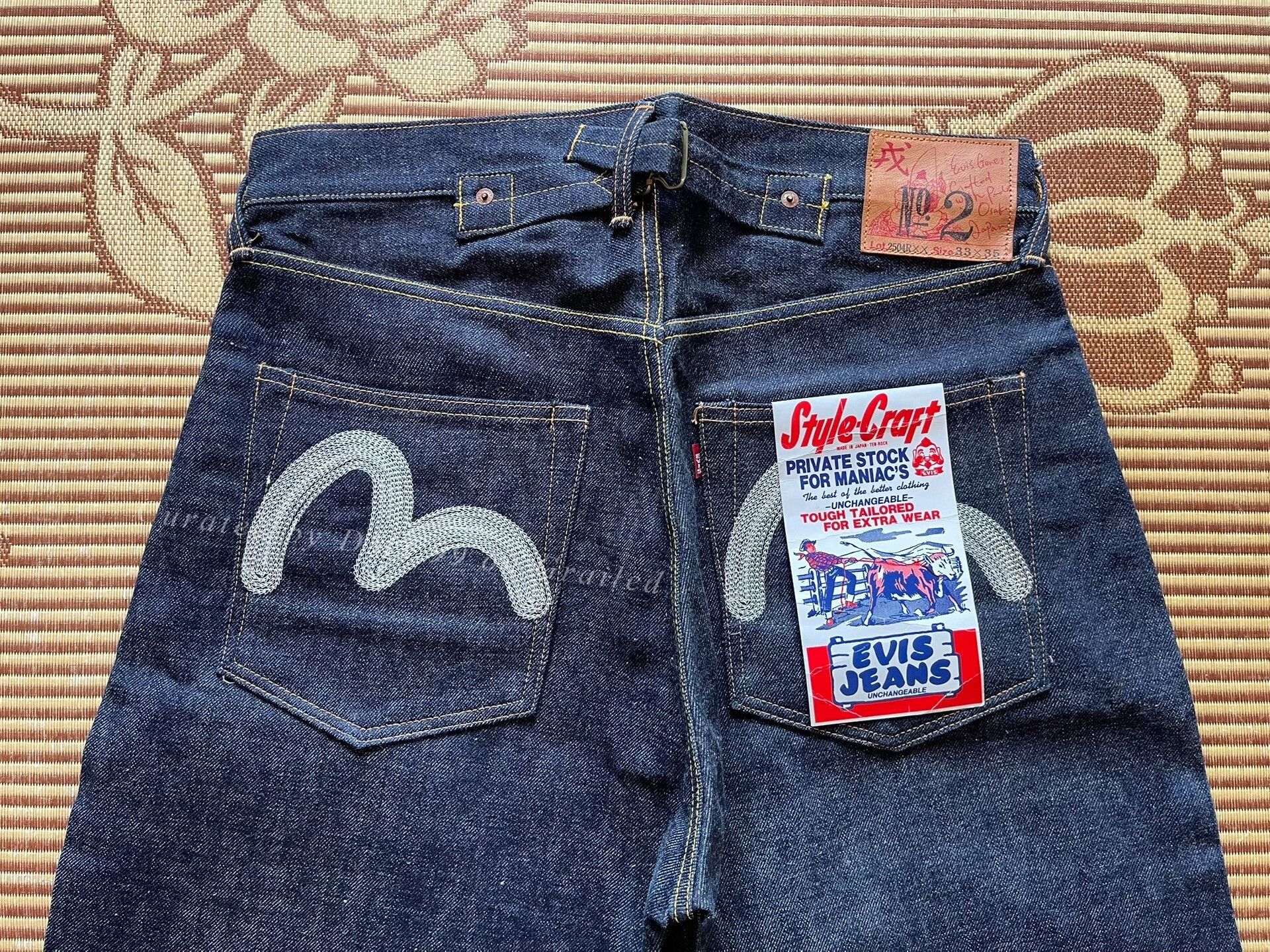 Evisu Evis No.2 2504RXX Denim Jeans Size US 33 - 4 Thumbnail