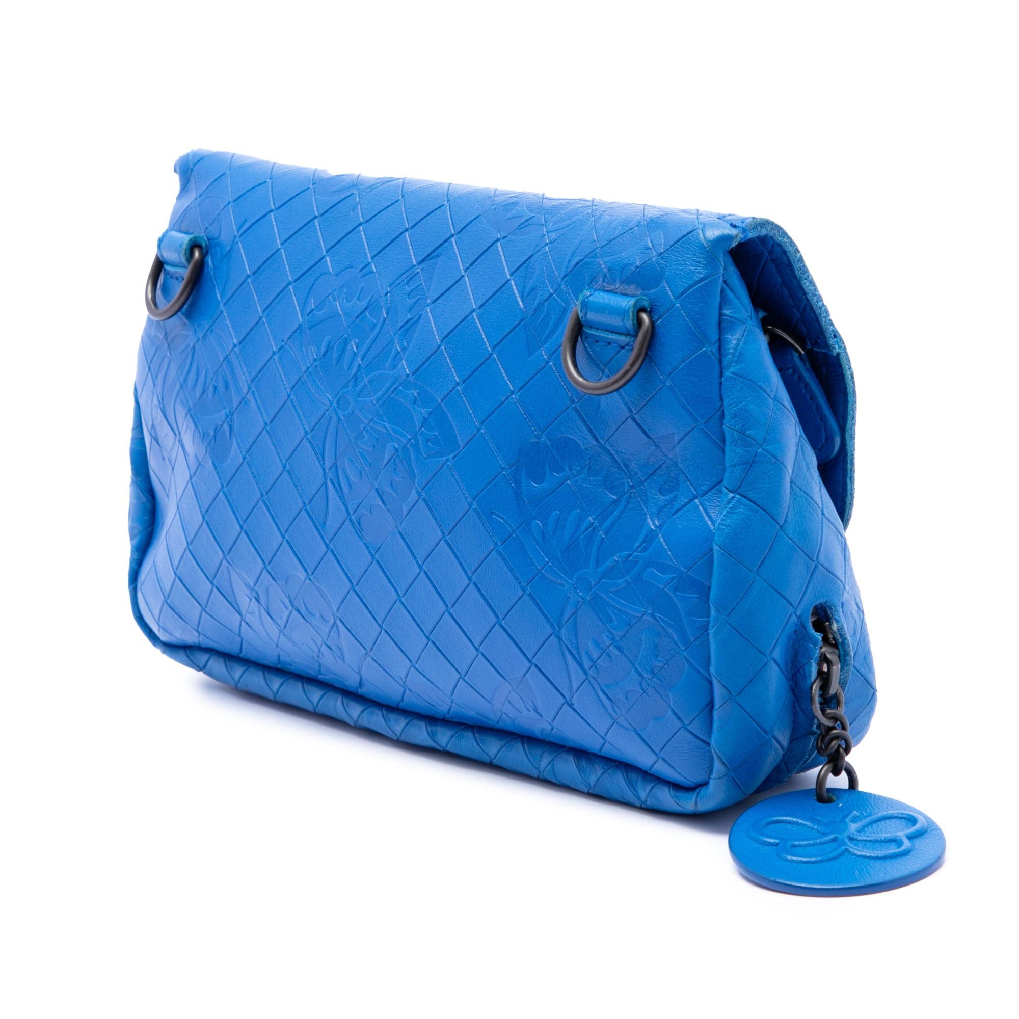 Bottega Veneta Small Calfskin Intrecciomirage Embossed Butterfly Chain Crossbody Size ONE SIZE - 2 Thumbnail