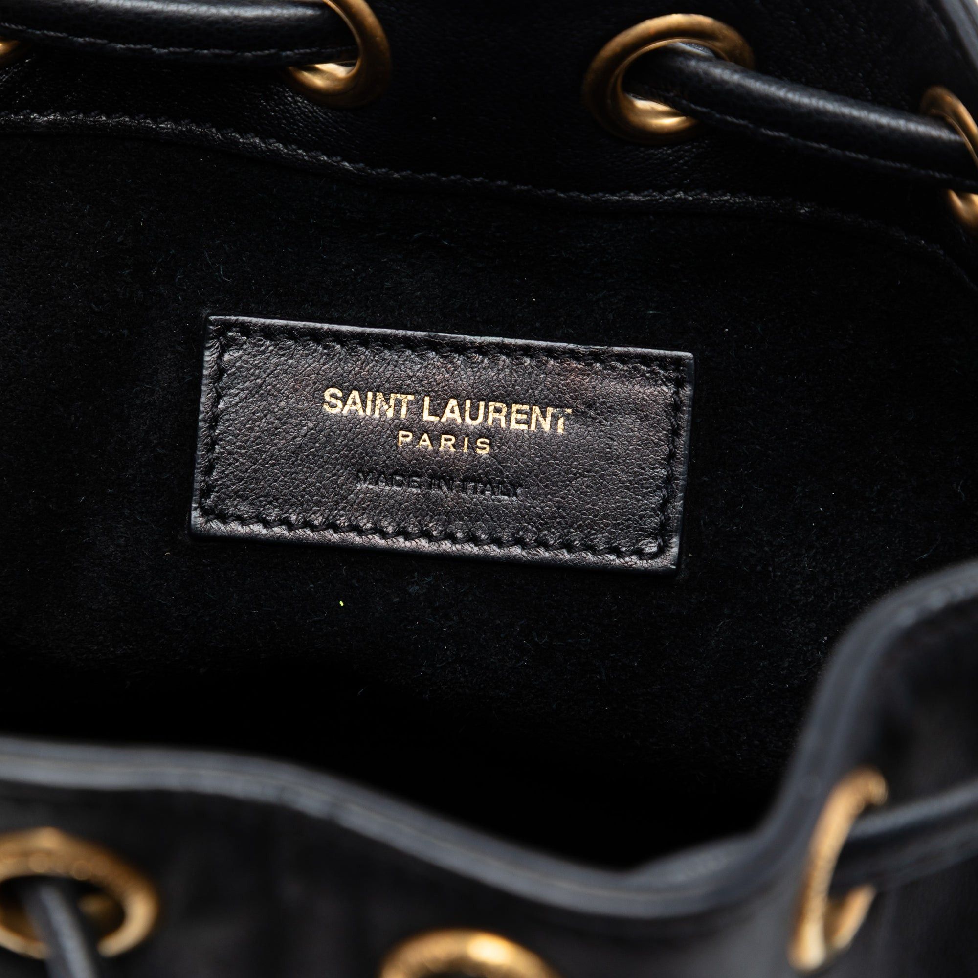 Saint Laurent Paris Small Calfskin Star Patchwork Emmanuelle Bucket Bag Size ONE SIZE - 5 Thumbnail