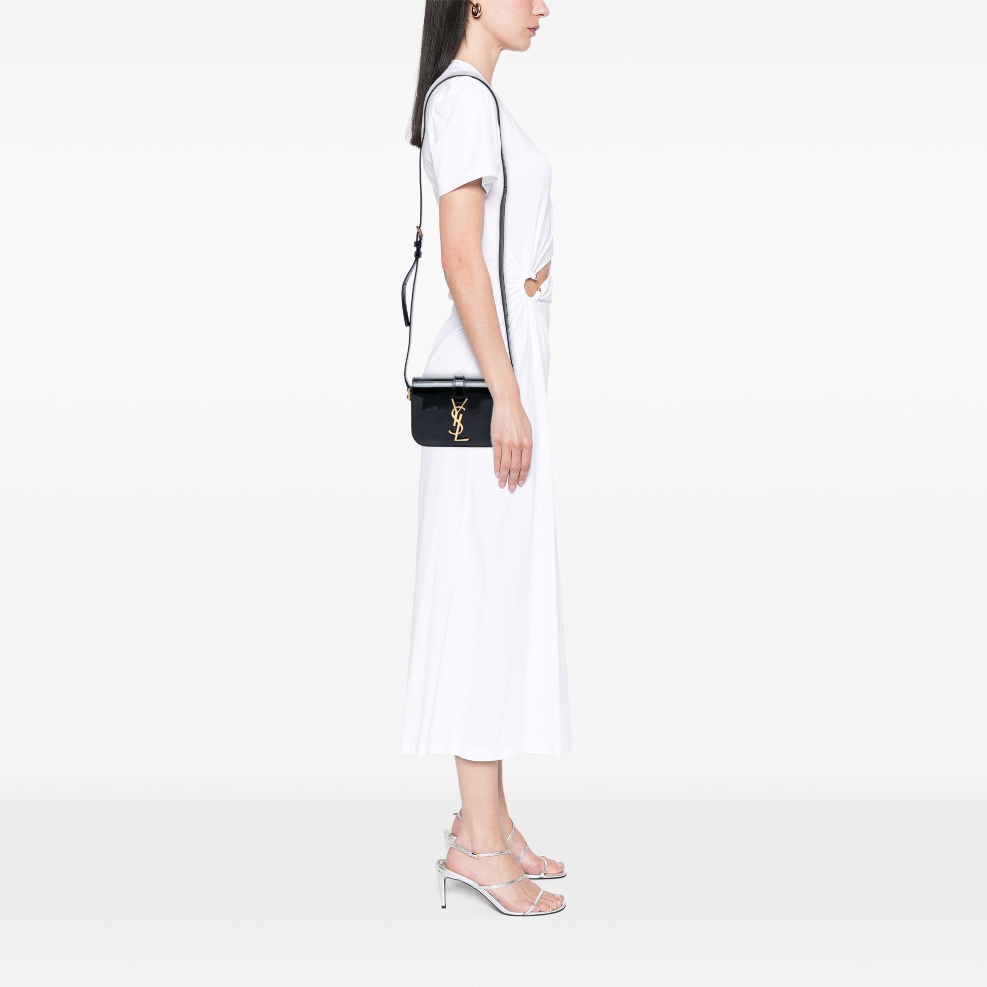 Saint Laurent Paris Small Patent Monogram Universite Bag Size ONE SIZE - 6 Thumbnail