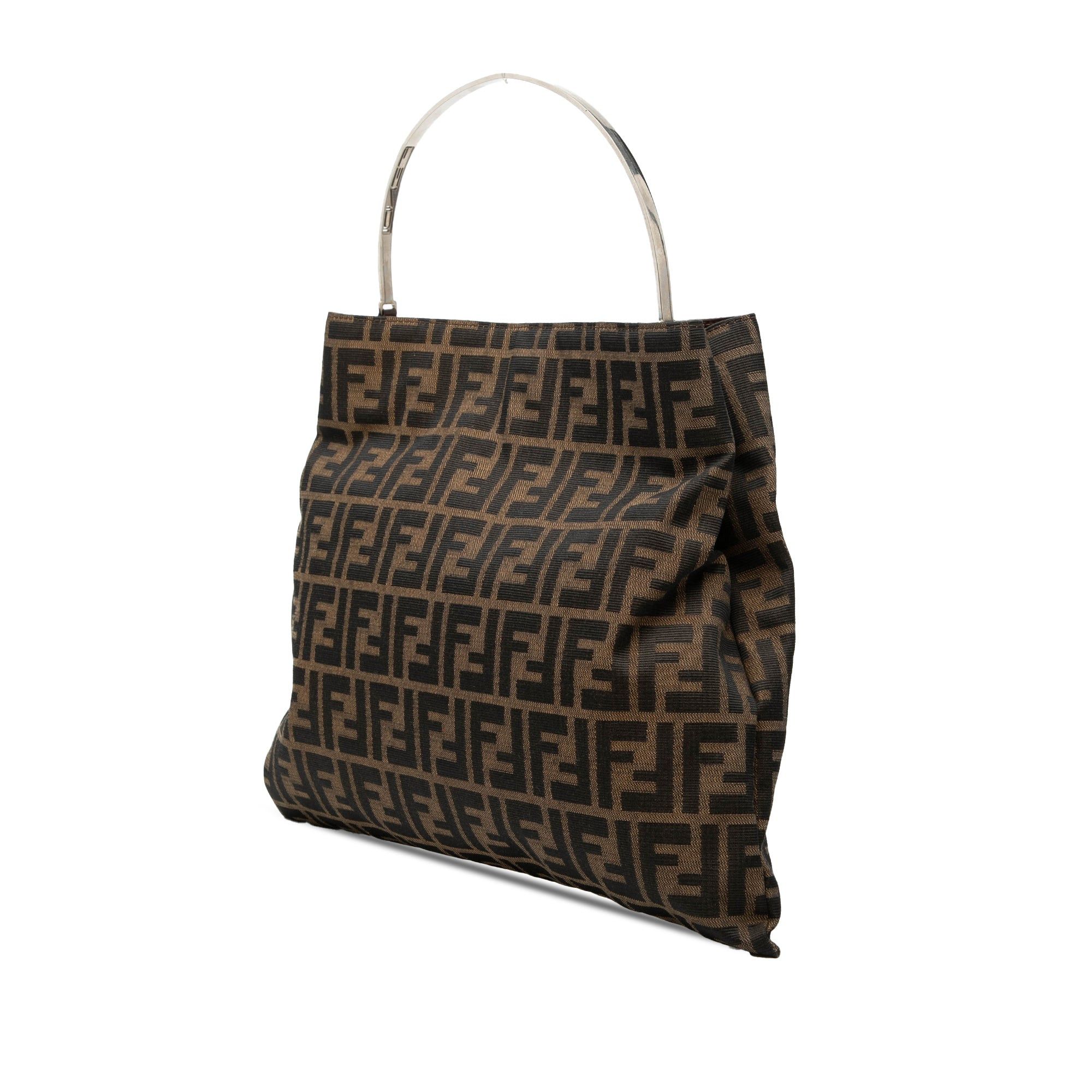 Fendi Zucca Canvas Metal Handle Tote Size ONE SIZE - 2 Thumbnail