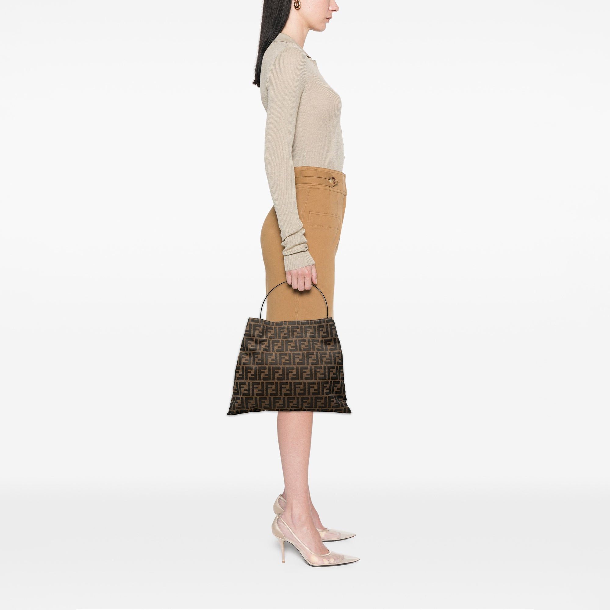 Fendi Zucca Canvas Metal Handle Tote Size ONE SIZE - 7 Thumbnail