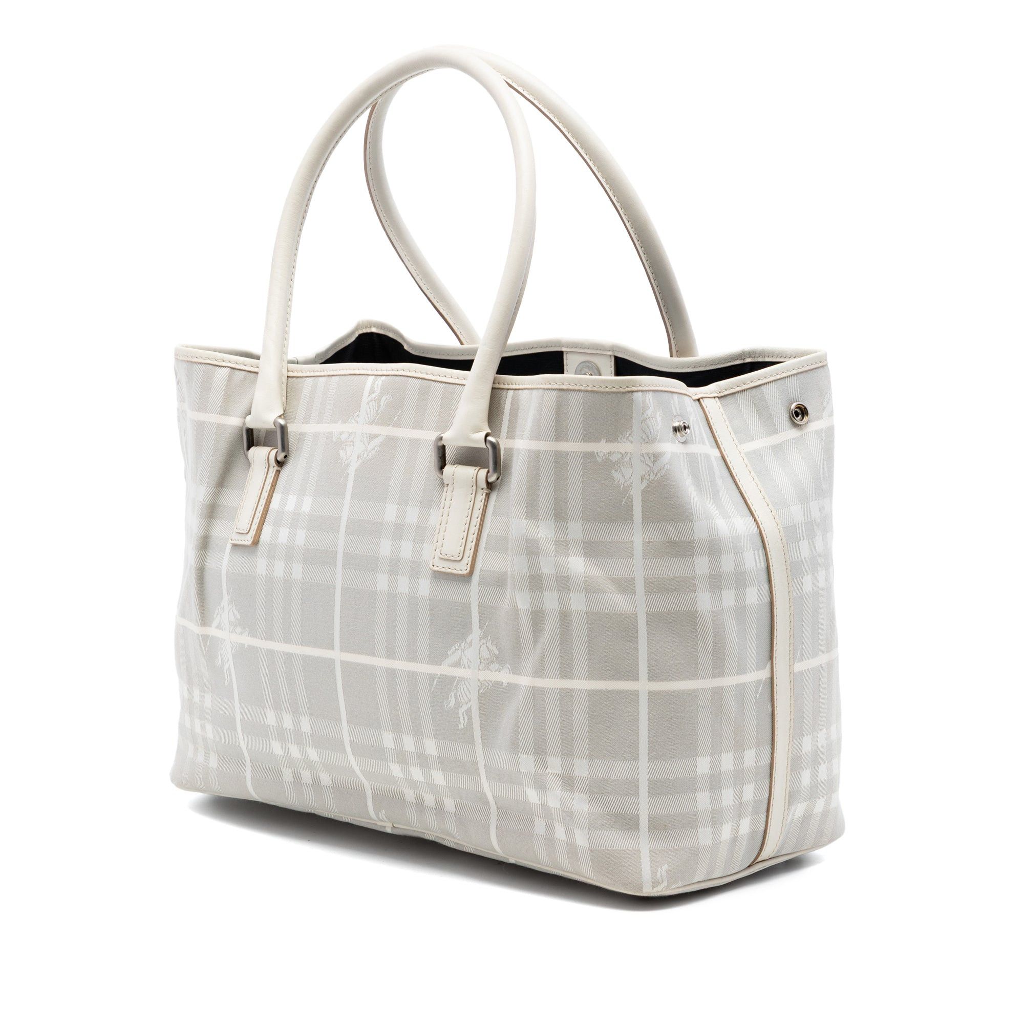 Burberry Haymarket Check Canvas Tote Size ONE SIZE - 2 Thumbnail