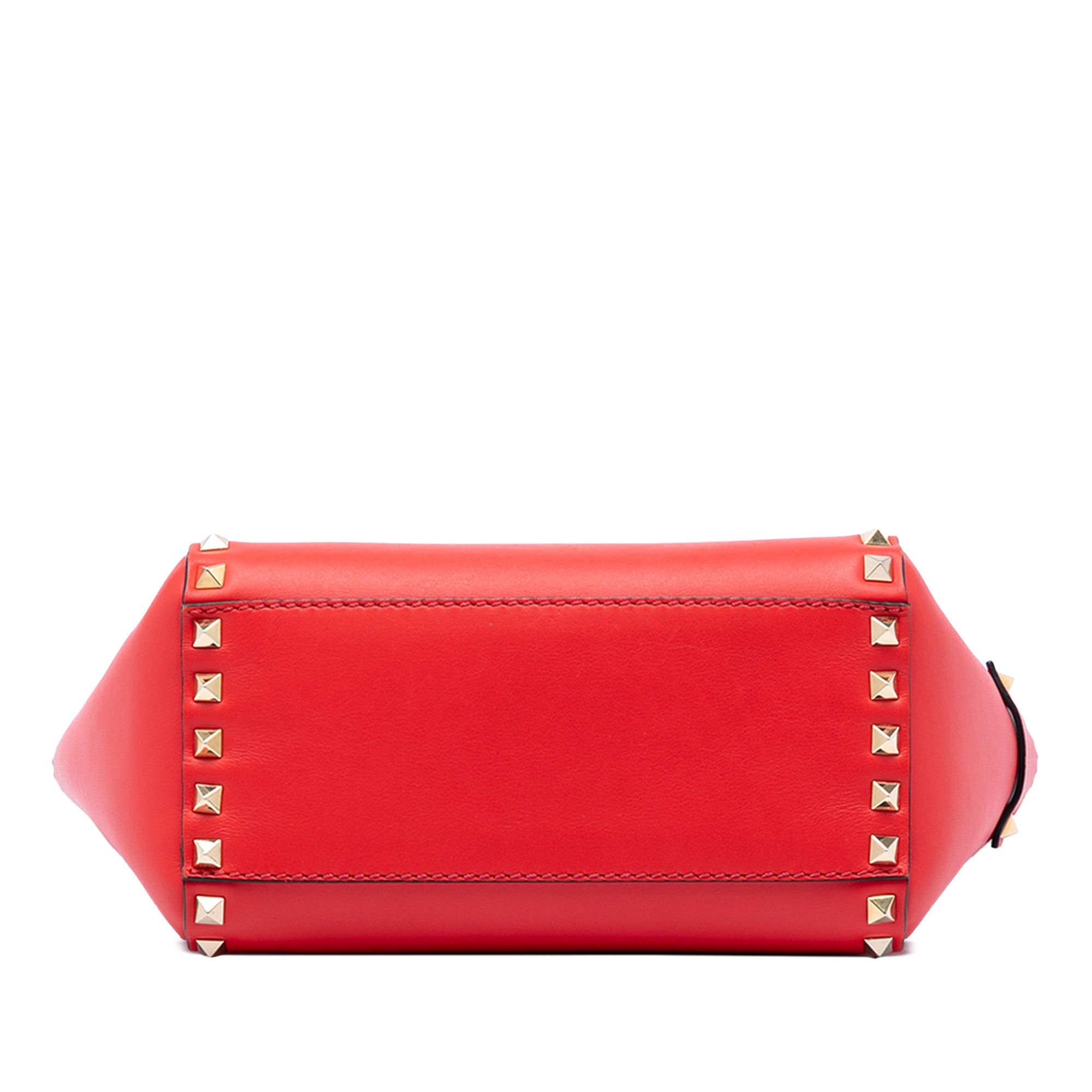 Valentino Mini Leather Rockstud Double Handle Tote Size ONE SIZE - 3 Thumbnail