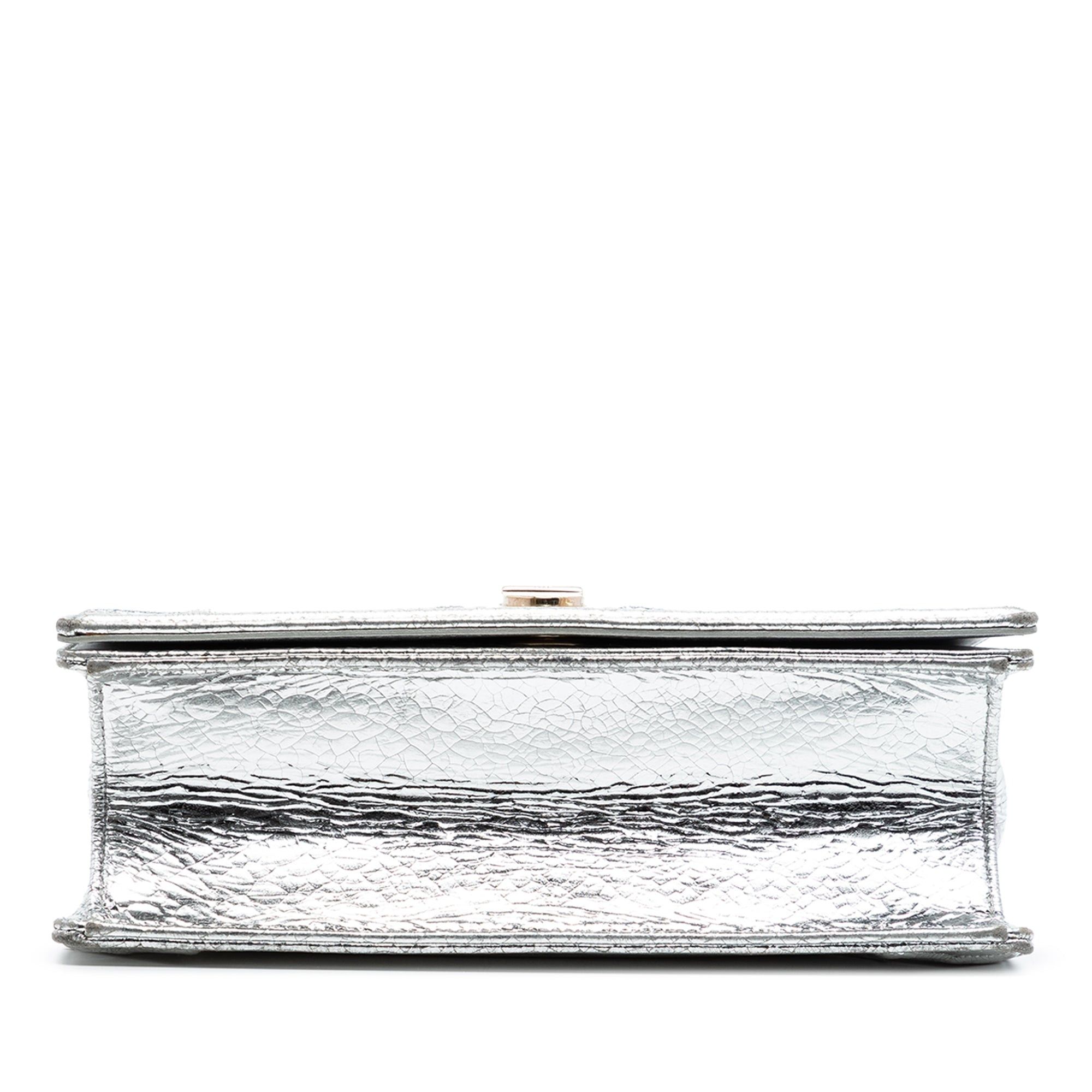 Dior Medium Metallic Crackled Deerskin Diorama Flap Size ONE SIZE - 3 Thumbnail