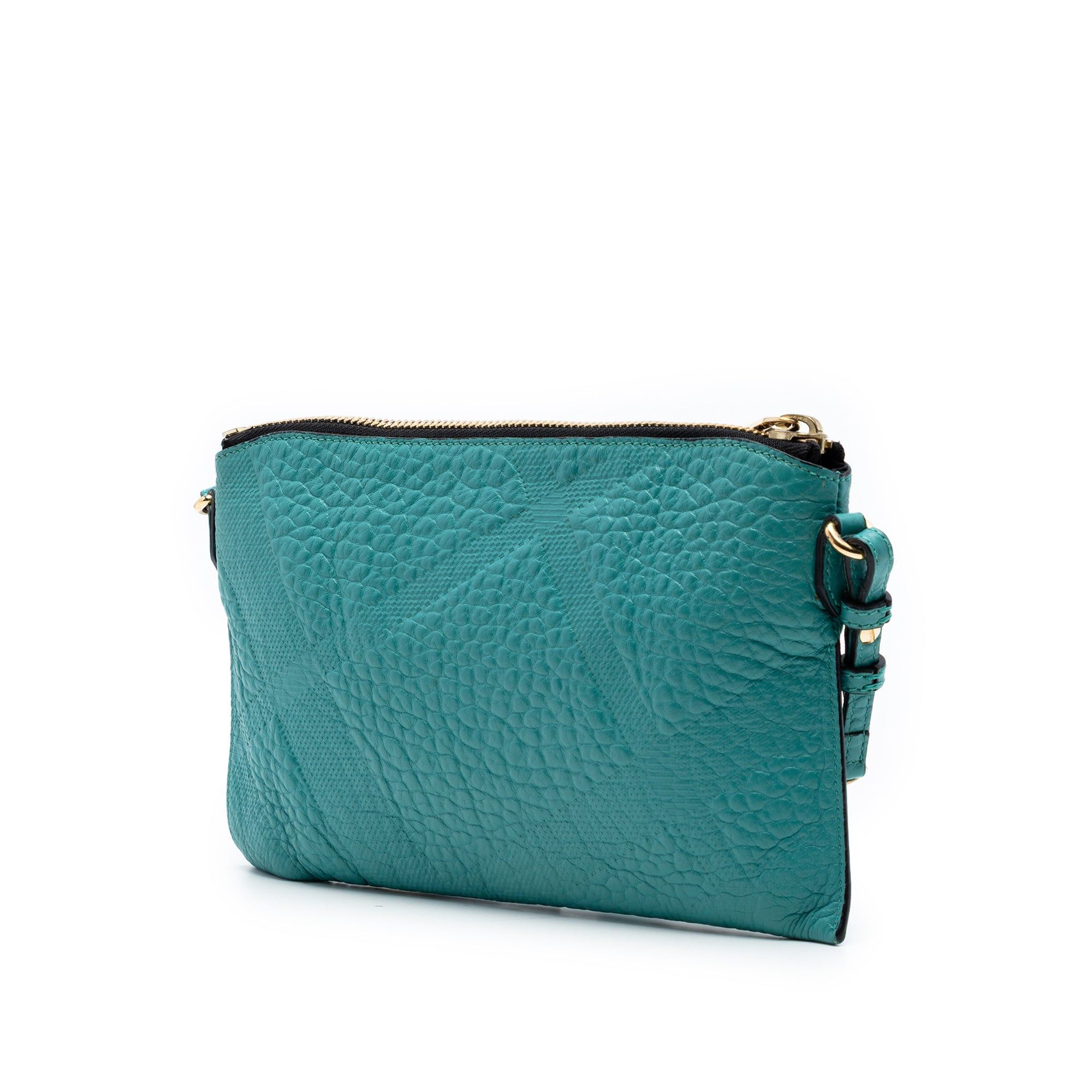 Burberry Grain Check Embossed Leather Peyton Crossbody Size ONE SIZE - 2 Thumbnail