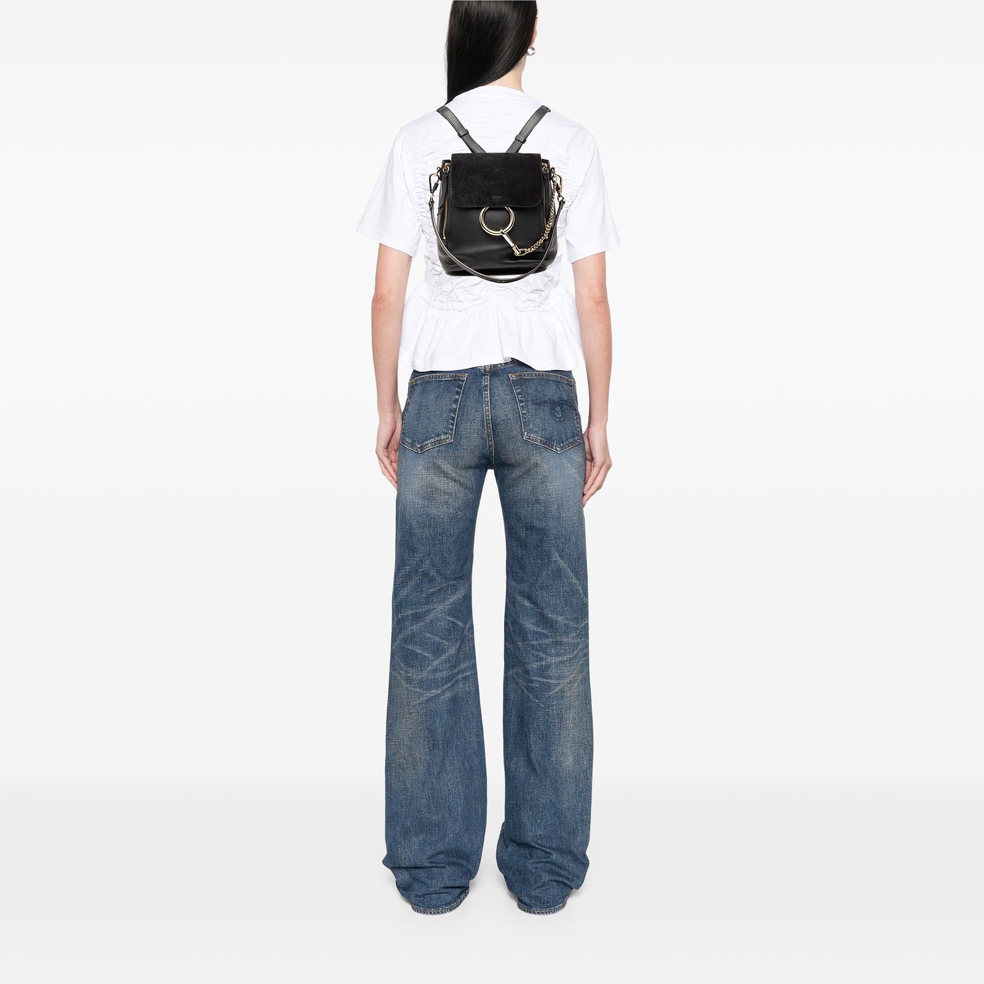 Chloe Medium Calfskin and Suede Faye Backpack Size ONE SIZE - 8 Thumbnail