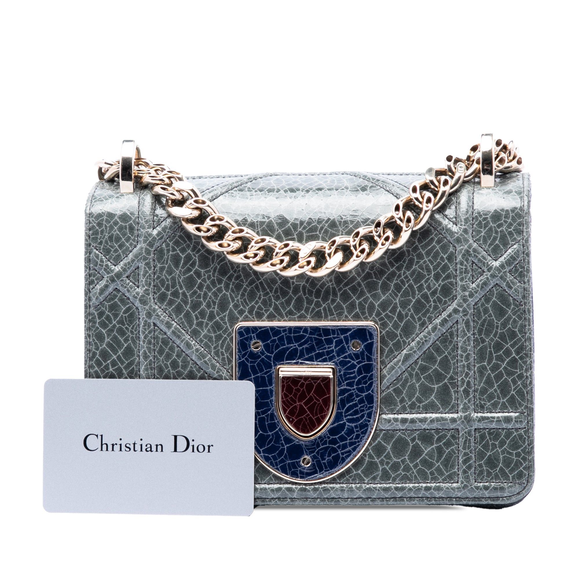 Dior Mini Crackled Deerskin Diorama Flap Size ONE SIZE - 7 Thumbnail