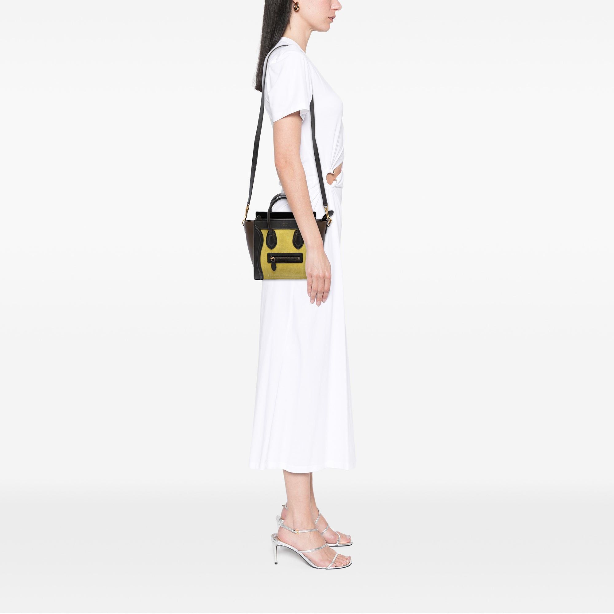 Celine Nano Tricolor Leather Luggage Tote Size ONE SIZE - 5 Thumbnail