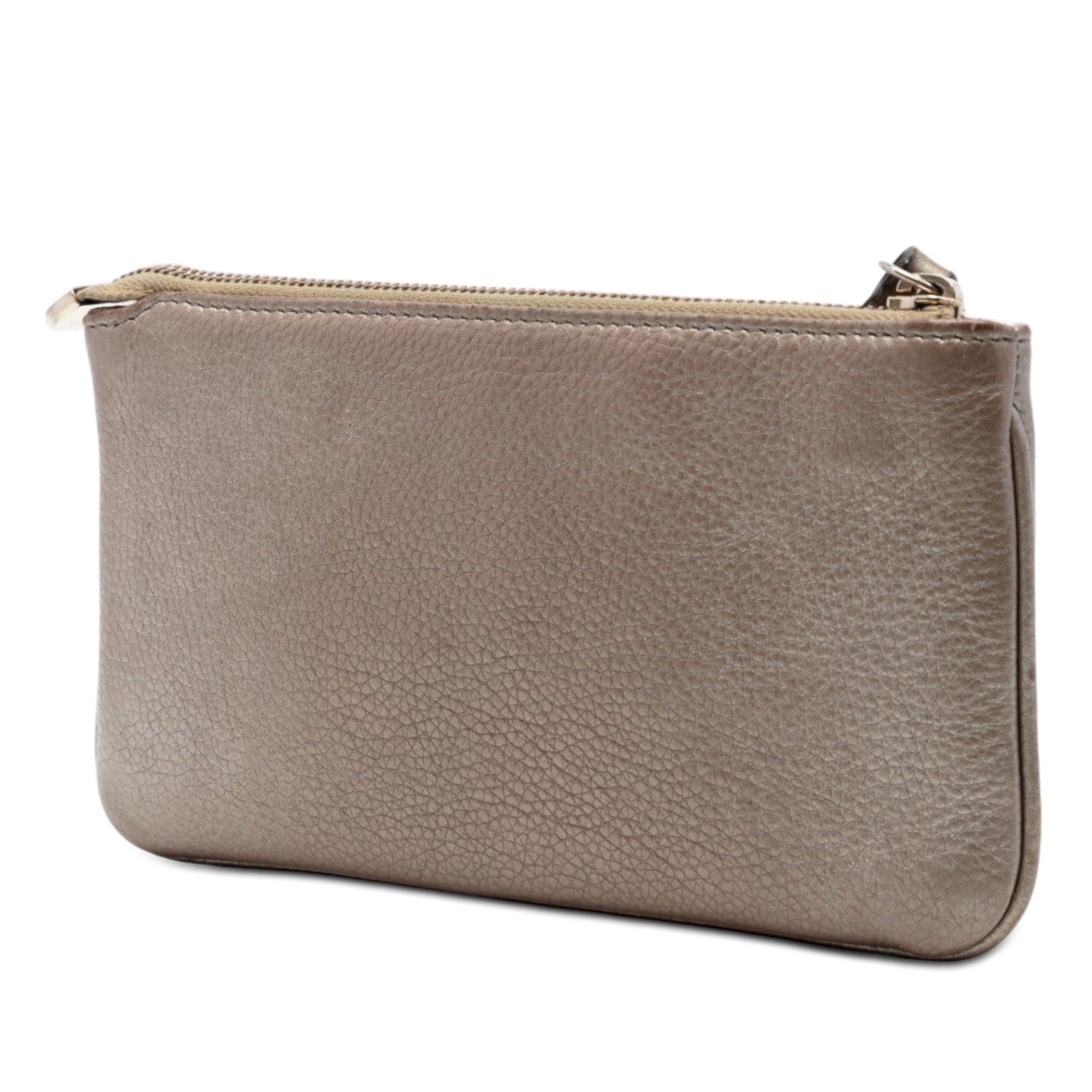 Gucci Metallic Calfskin Soho Wristlet Pouch Size ONE SIZE - 2 Thumbnail