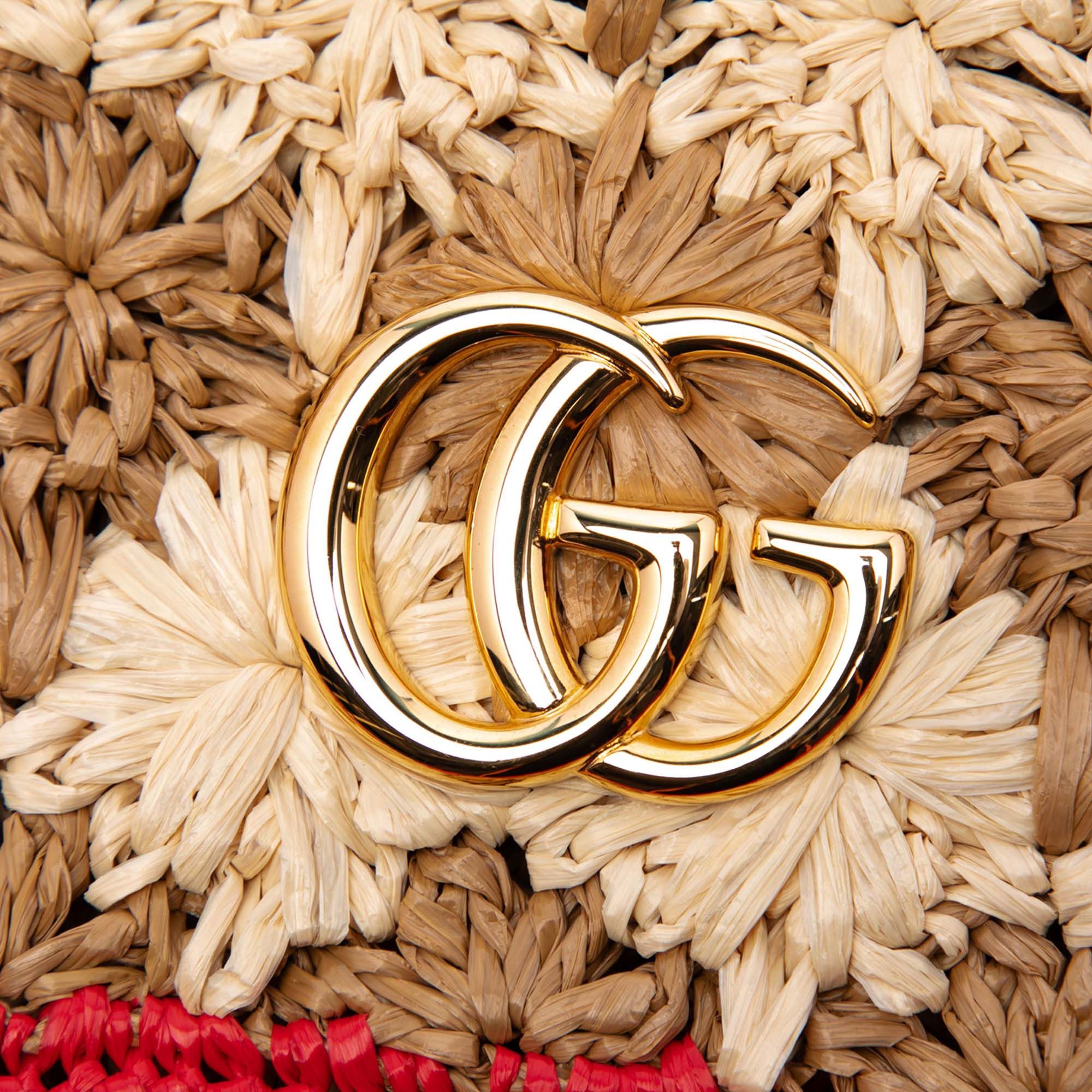 Gucci Small GG Marmont Raffia Crossbody Size ONE SIZE - 5 Thumbnail