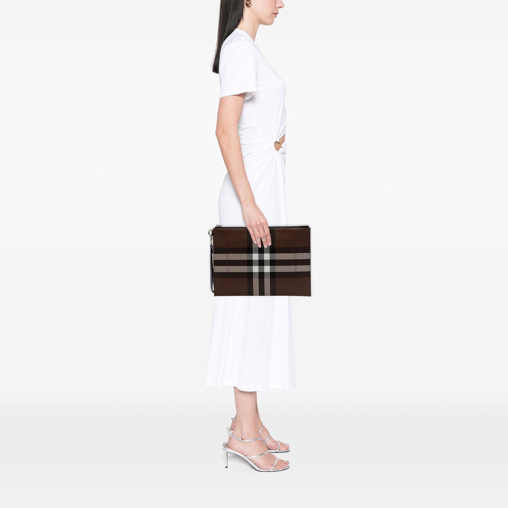 Burberry Check Coated Canvas Zip Pouch Size ONE SIZE - 6 Thumbnail