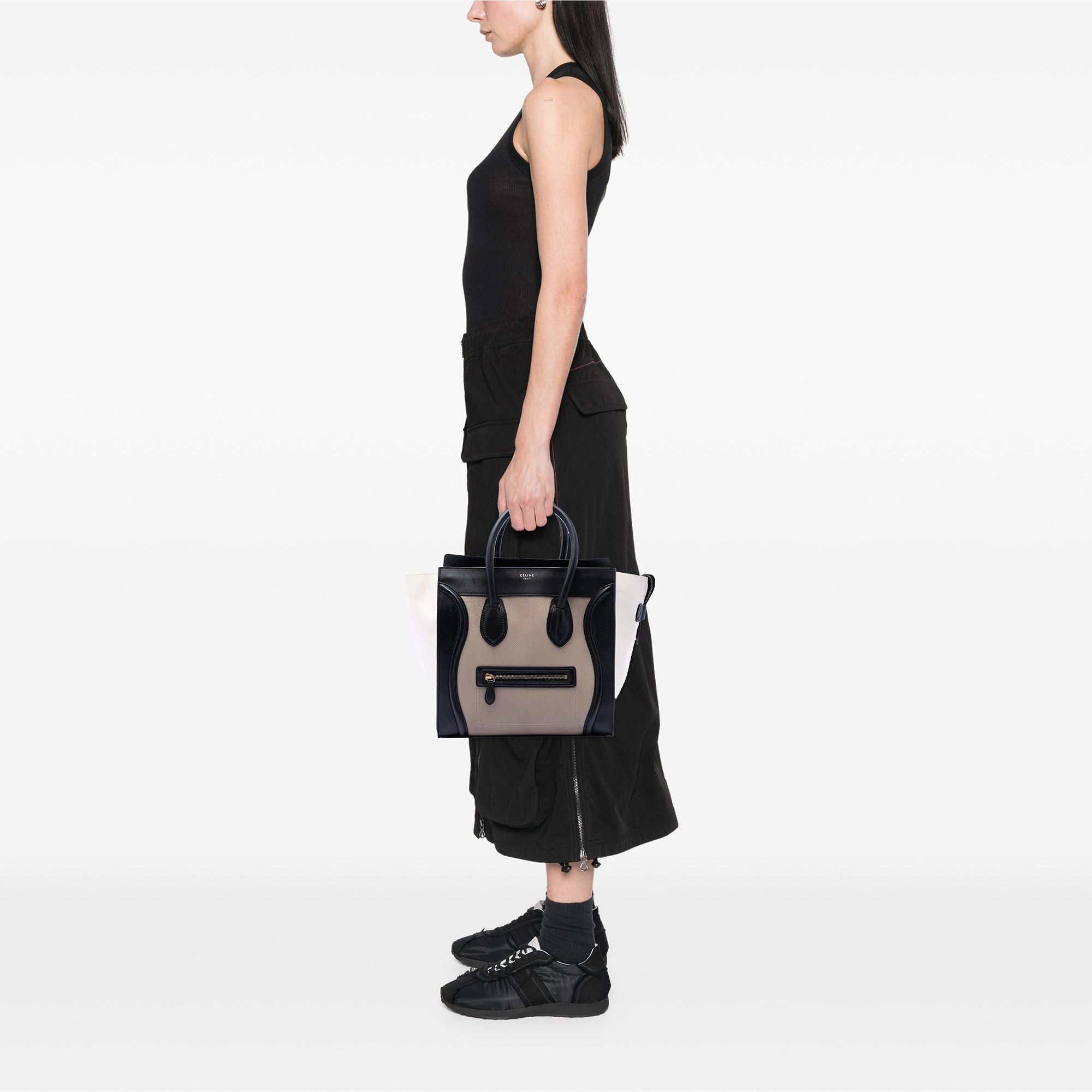Celine Mini Tricolor Leather Luggage Tote Size ONE SIZE - 6 Thumbnail