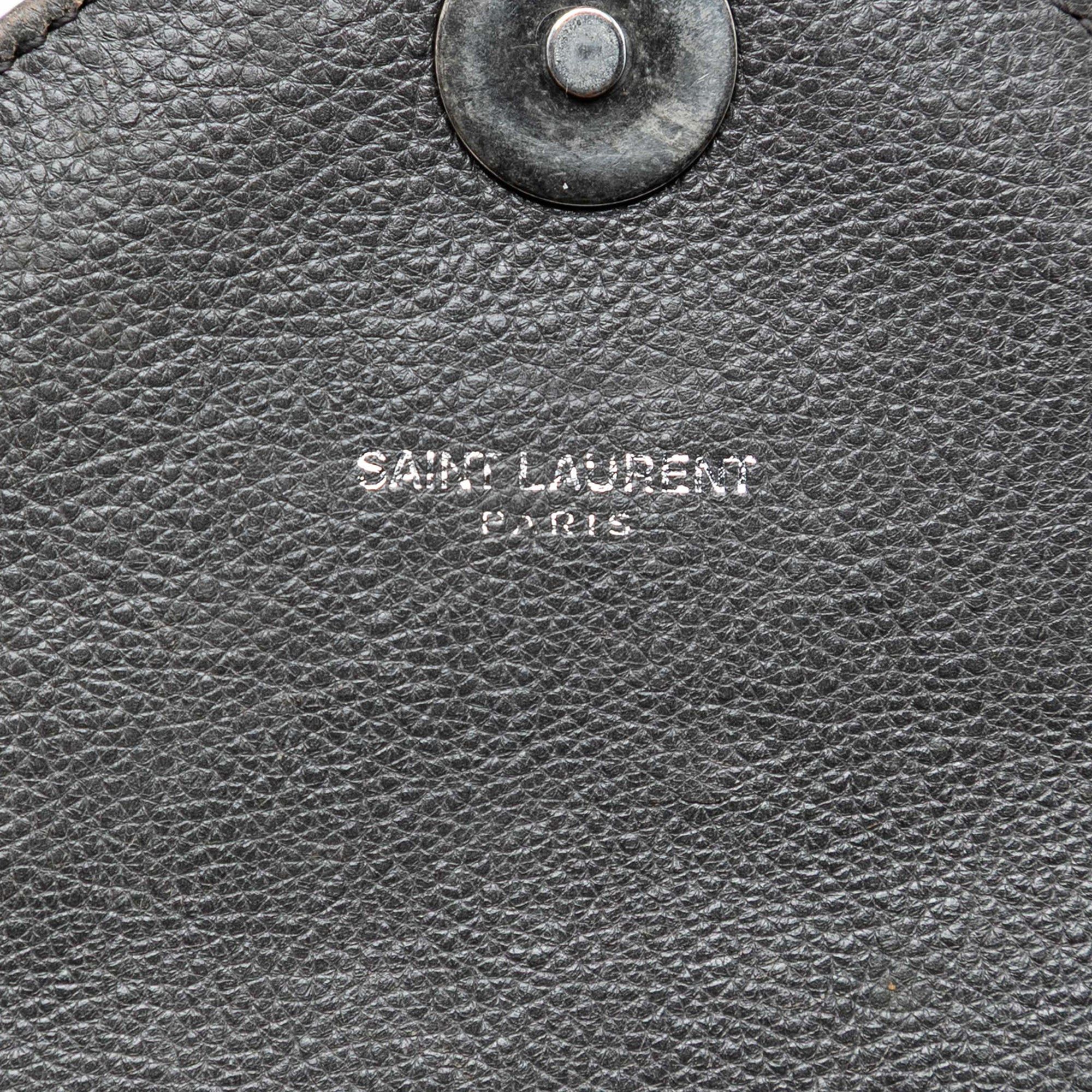 Saint Laurent Paris Large Chevron Sheepskin Monogram College Satchel Size ONE SIZE - 5 Thumbnail