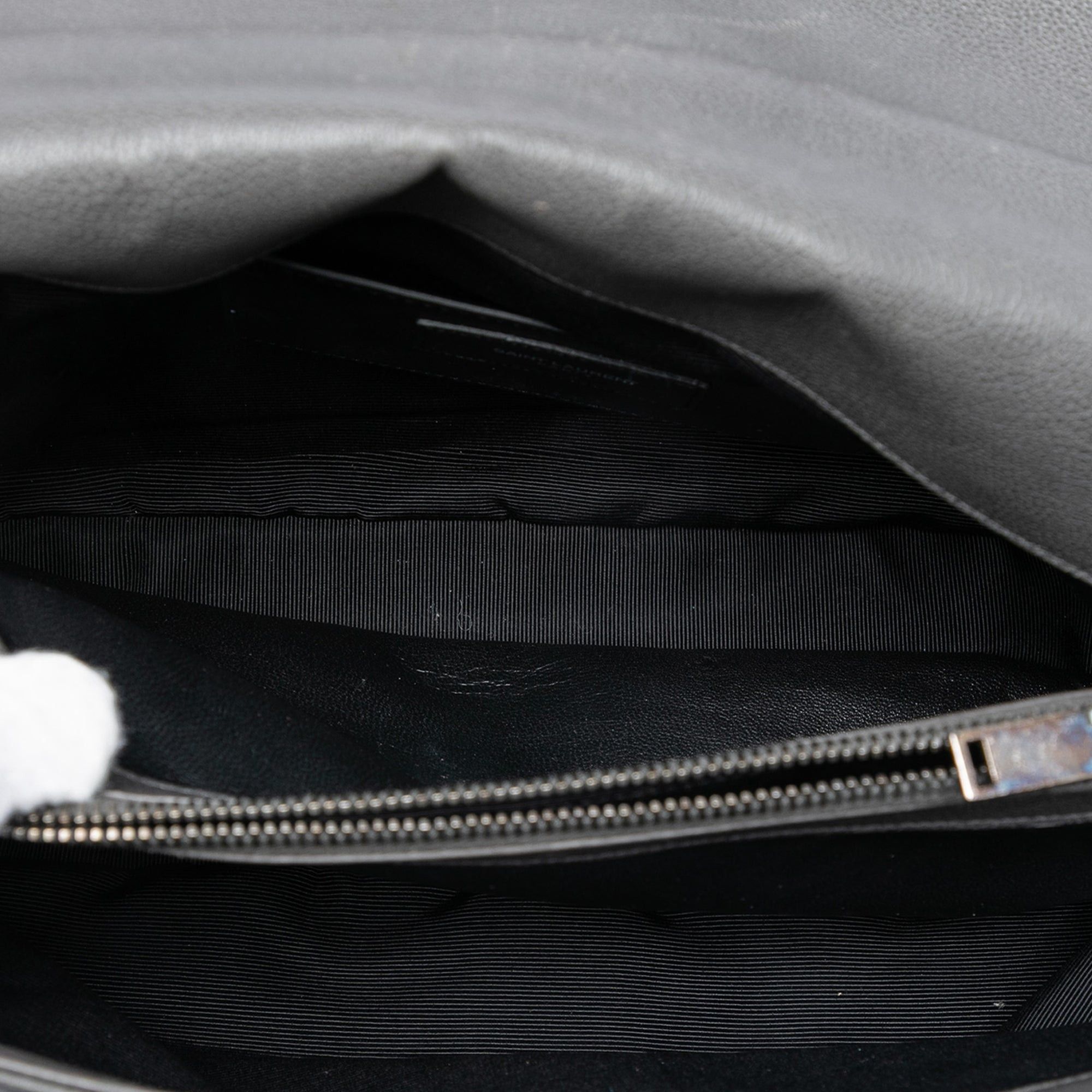 Saint Laurent Paris Large Chevron Sheepskin Monogram College Satchel Size ONE SIZE - 4 Thumbnail