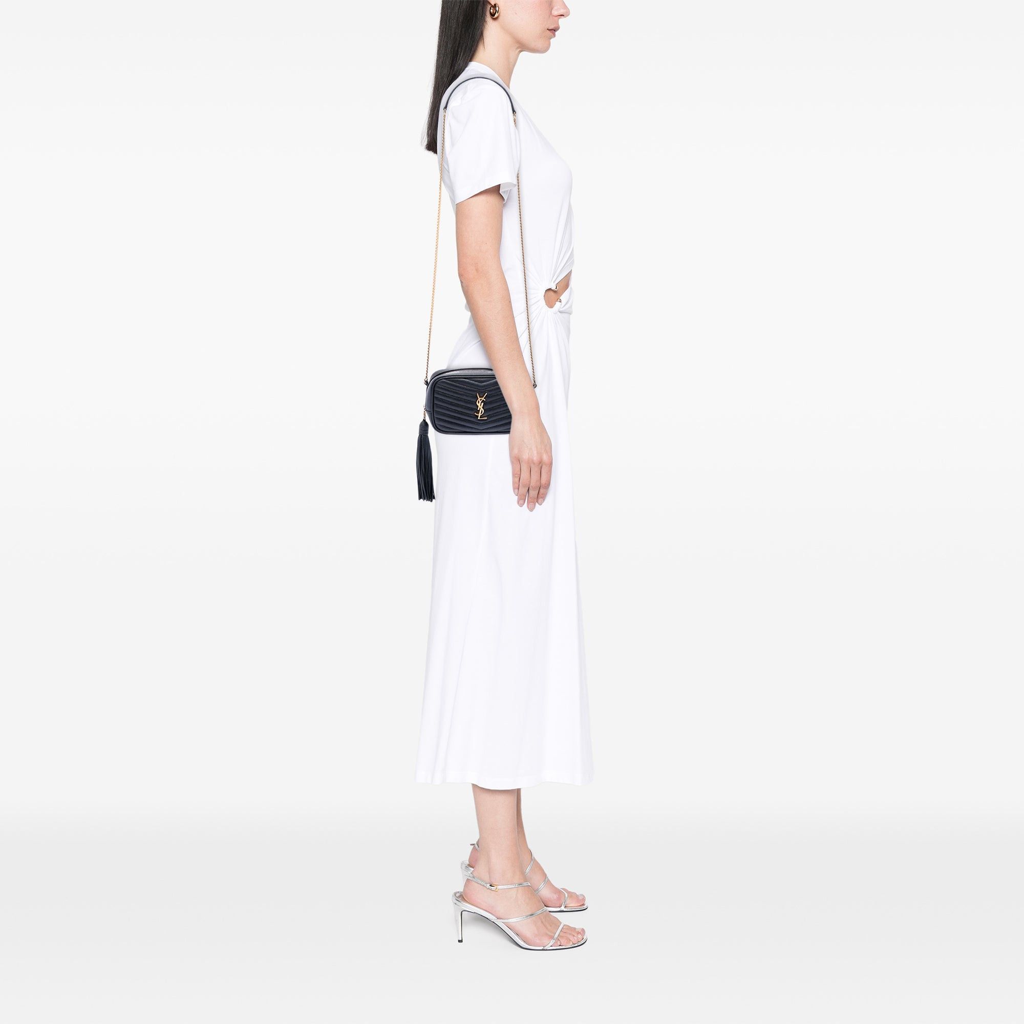 Saint Laurent Paris Mini Grain de Poudre Monogram Lou Camera Bag Size ONE SIZE - 6 Thumbnail