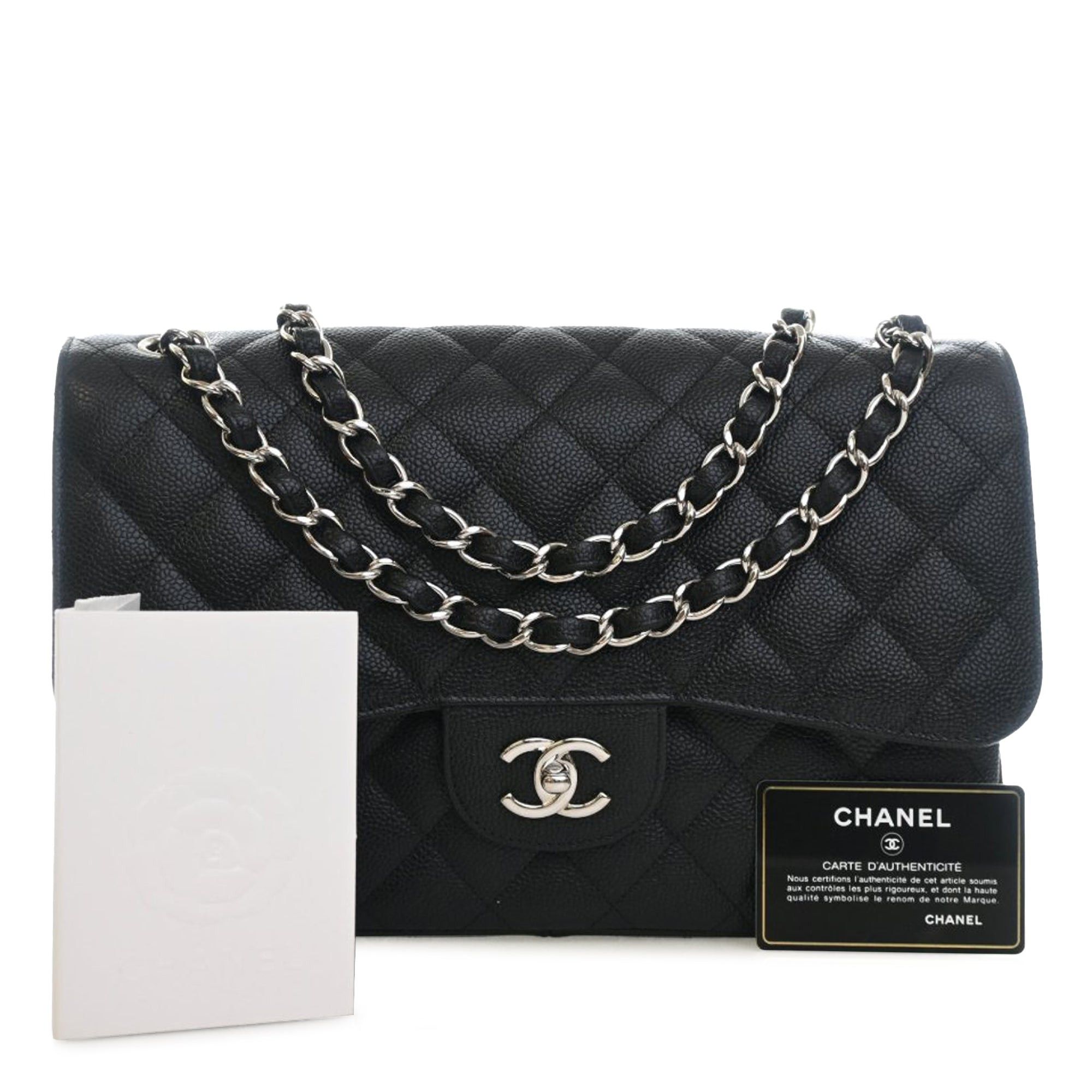 Chanel Jumbo Classic Caviar Double Flap Size ONE SIZE - 14 Thumbnail