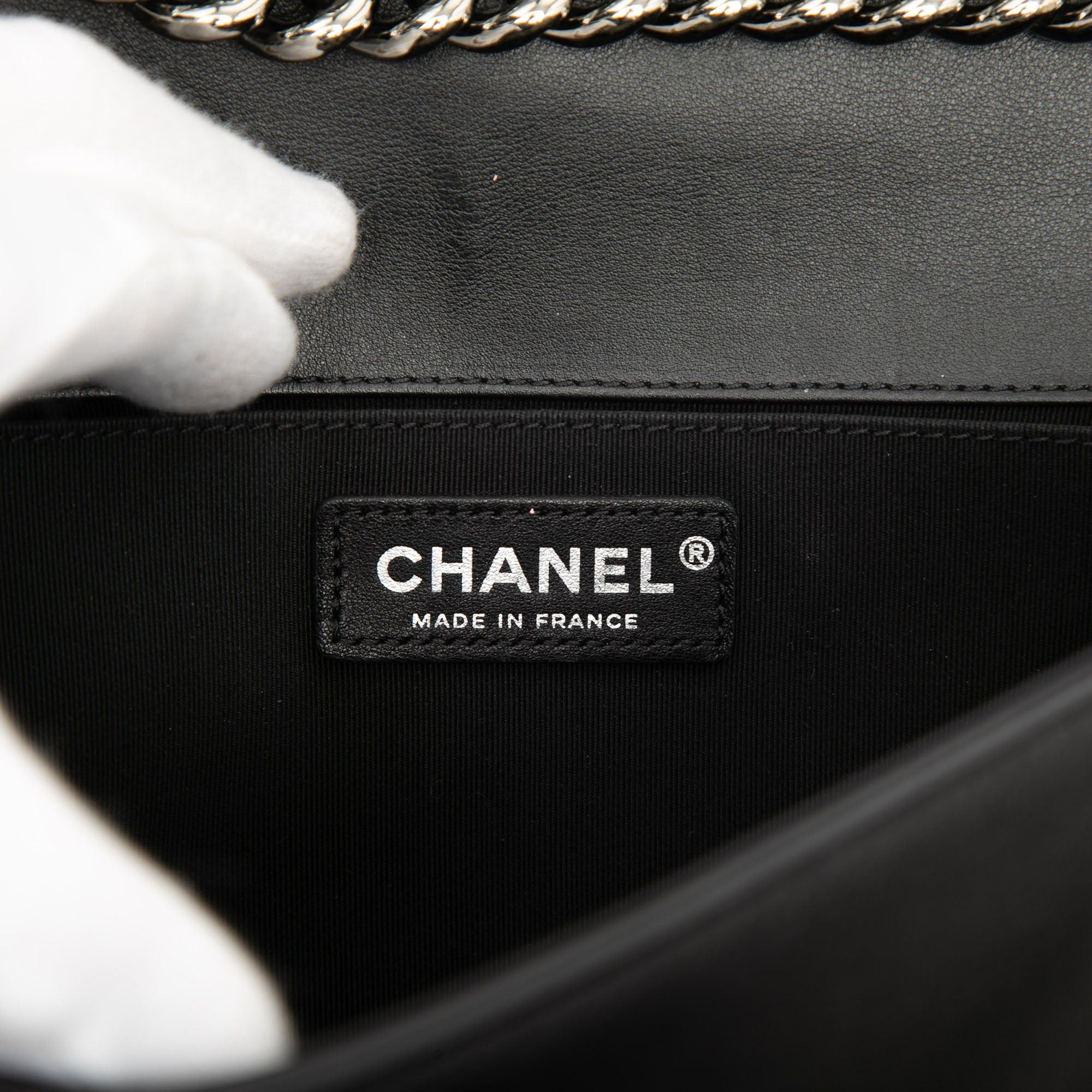 Chanel Old Medium Chevron Lambskin Boy Flap Size ONE SIZE - 5 Thumbnail