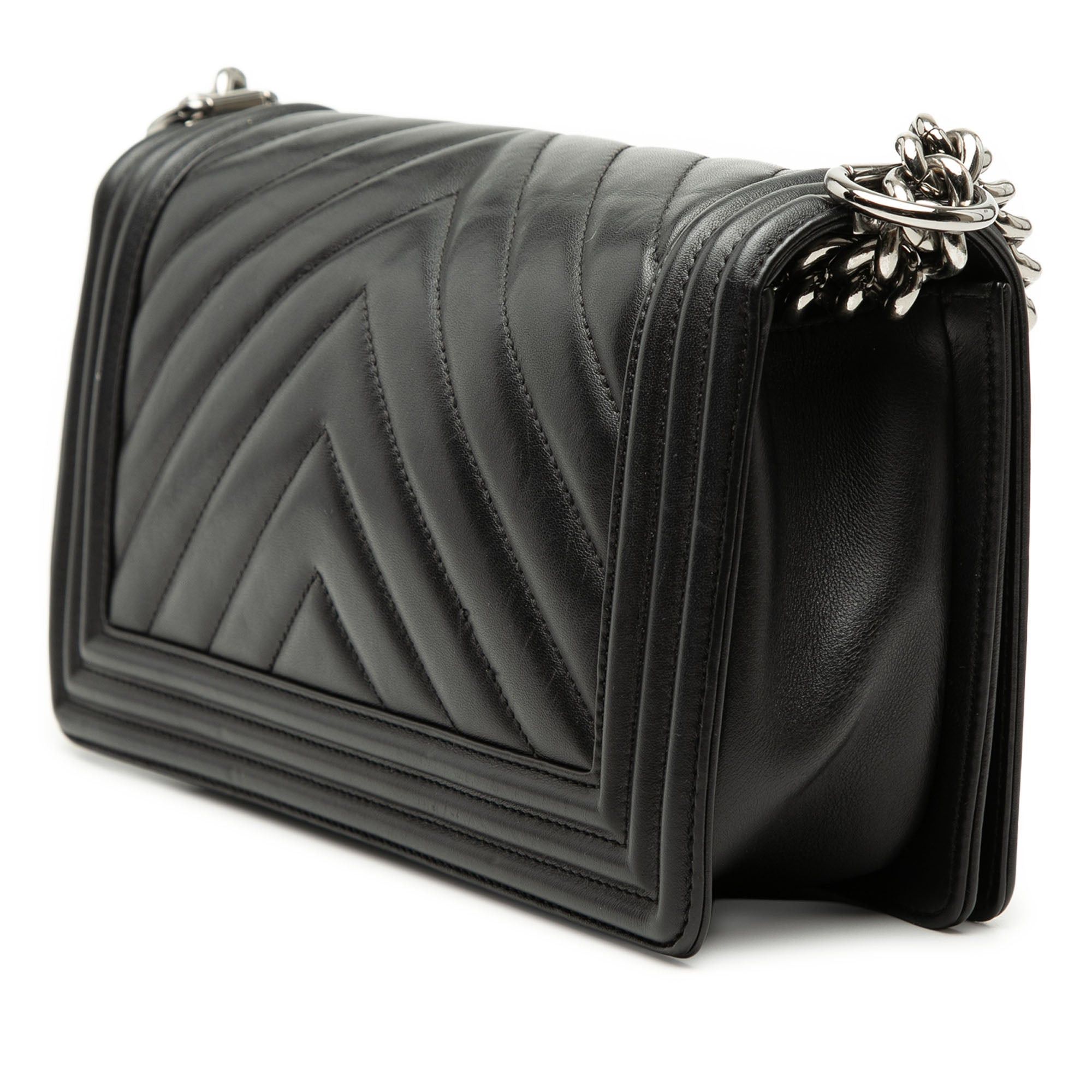 Chanel Old Medium Chevron Lambskin Boy Flap Size ONE SIZE - 2 Thumbnail