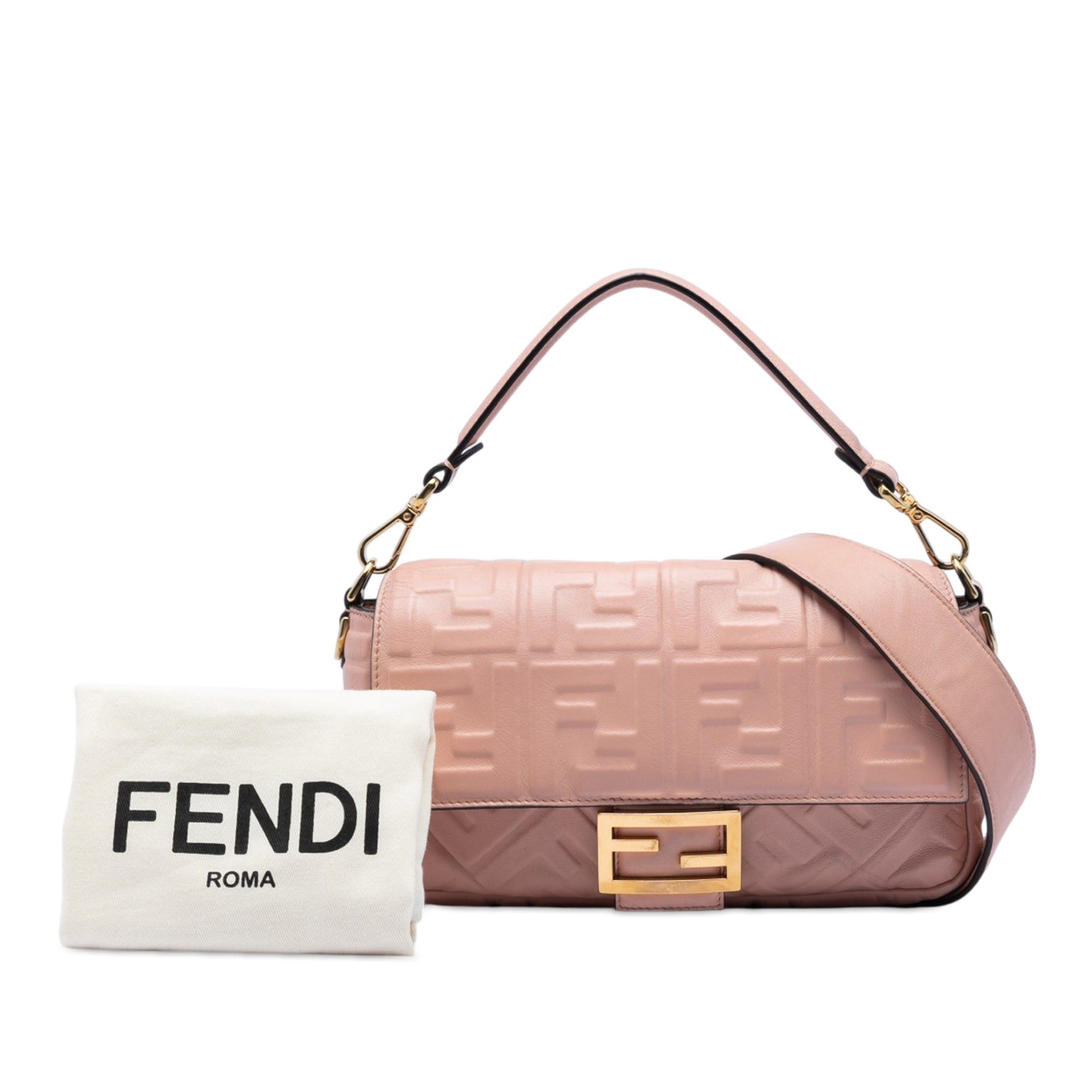 Fendi Zucca Embossed Leather Baguette Satchel Size ONE SIZE - 6 Thumbnail