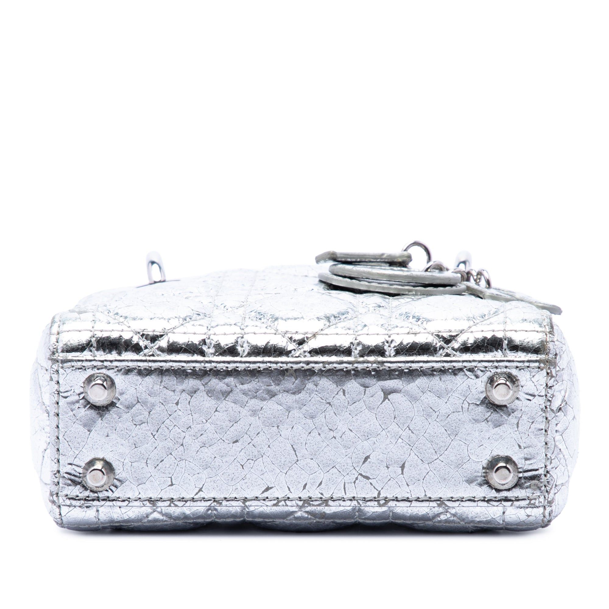 Dior Micro Metallic Crinkled Calfskin Cannage Lady Dior Size ONE SIZE - 3 Thumbnail