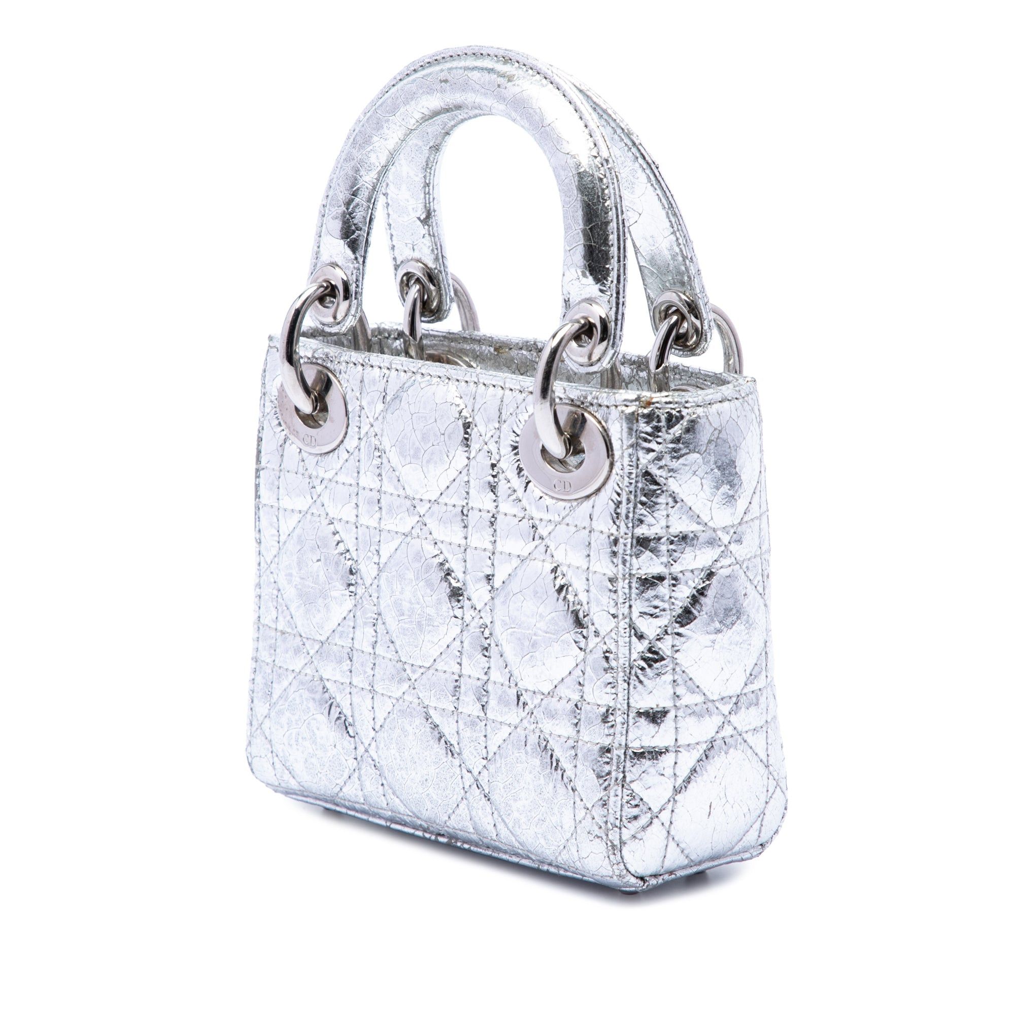 Dior Micro Metallic Crinkled Calfskin Cannage Lady Dior Size ONE SIZE - 2 Thumbnail