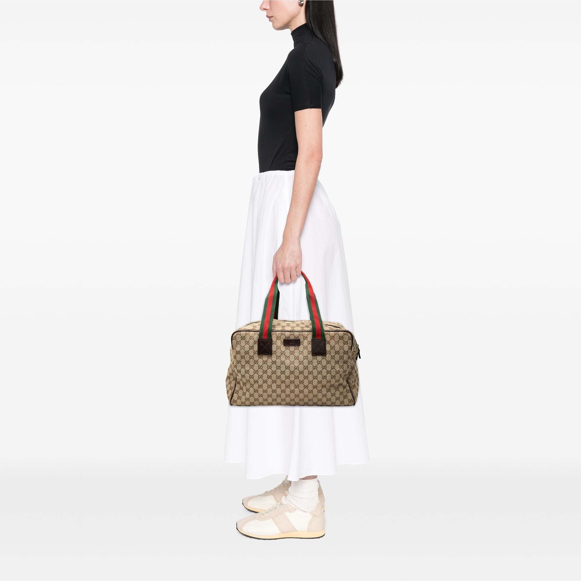 Gucci GG Canvas Web Duffle Bag Size ONE SIZE - 7 Thumbnail