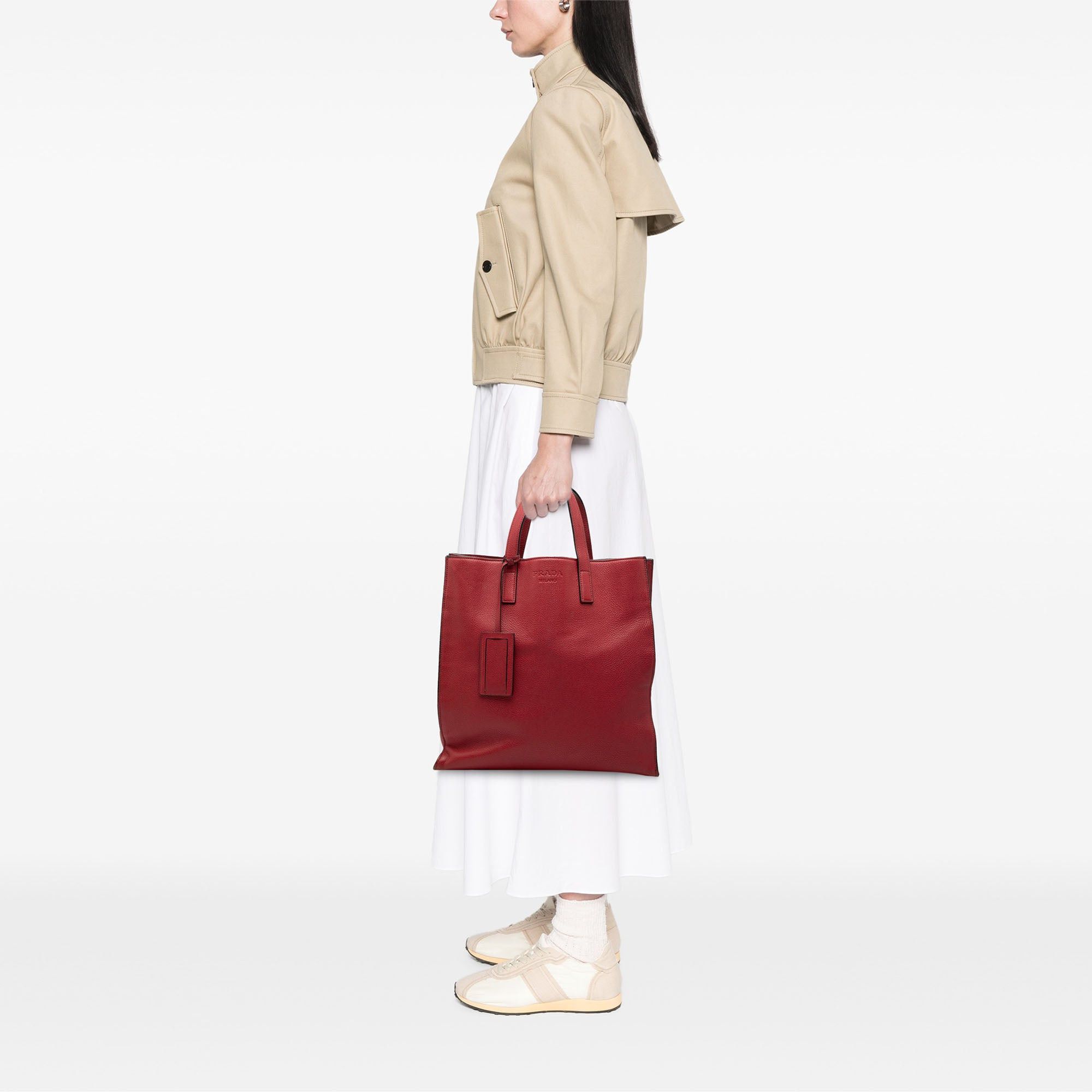 Prada Vitello Daino Convertible Shopper Tote Size ONE SIZE - 6 Thumbnail