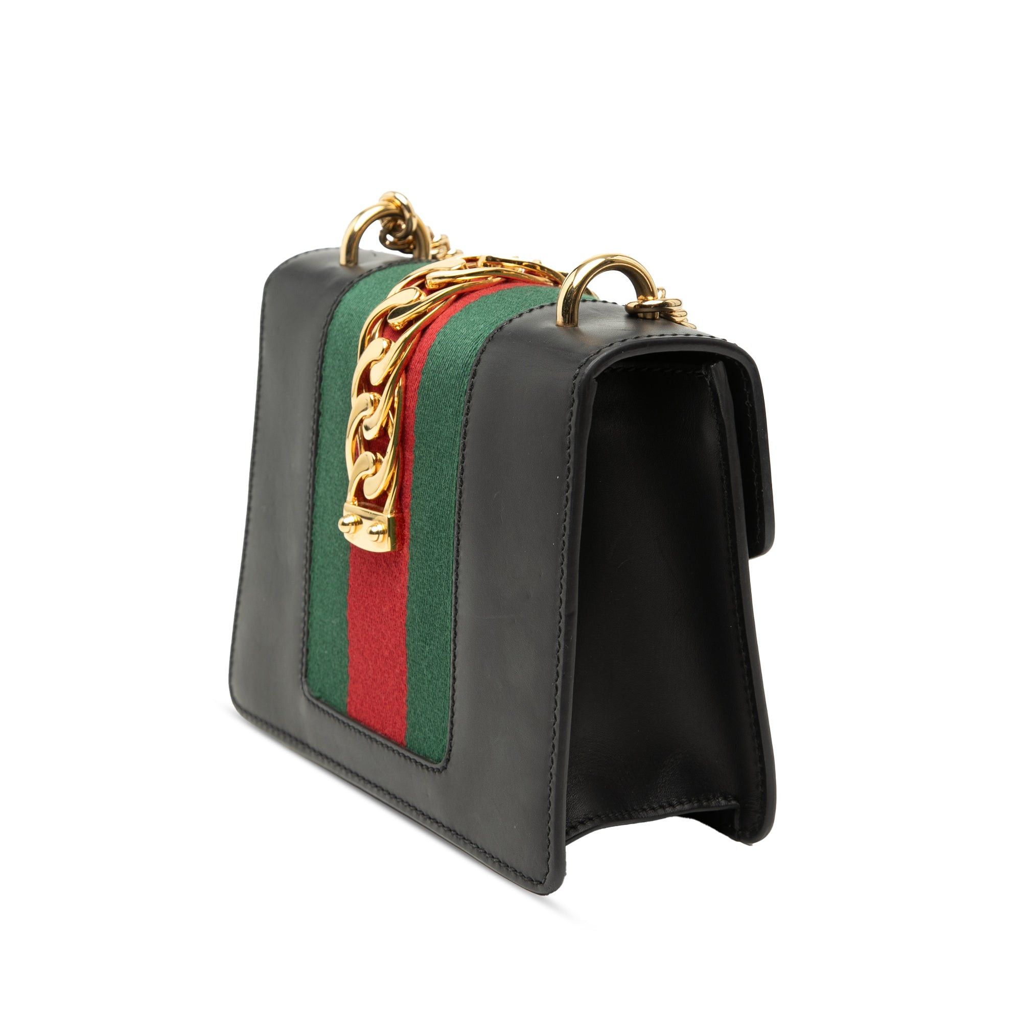 Gucci Mini Leather Web Sylvie Chain Crossbody Size ONE SIZE - 2 Thumbnail