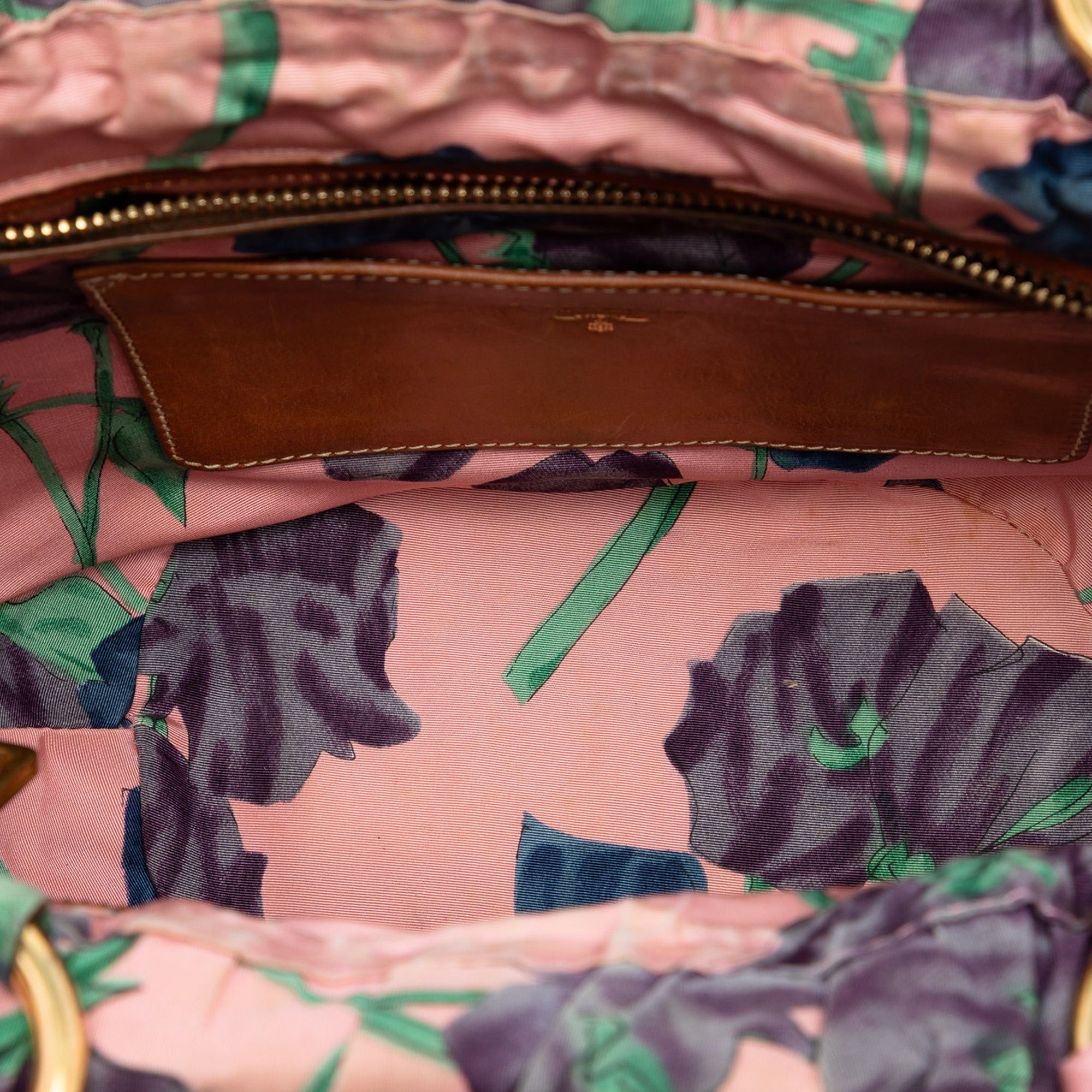 Prada Straw Floral Ribbon Handbag Size ONE SIZE - 4 Thumbnail