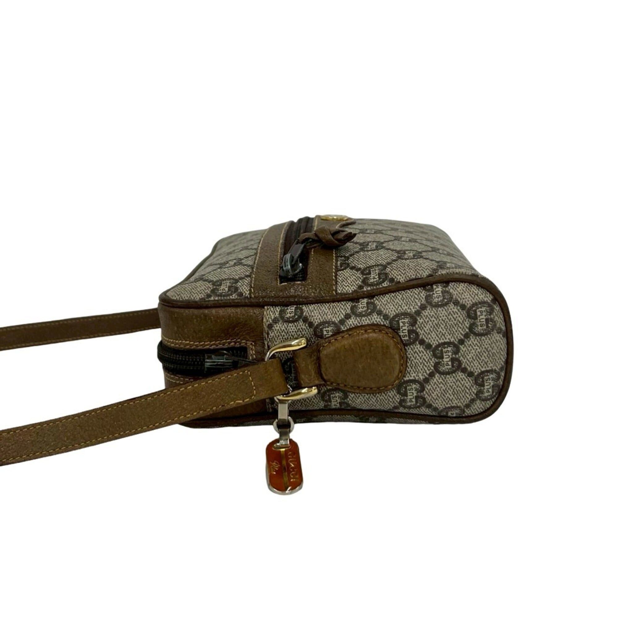 Gucci GUCCI (Old Gucci, Gucci Plus) Logo Pattern Leather Mini Shoulder Bag/Pouch, Brown, 30960 Size ONE SIZE - 5 Thumbnail