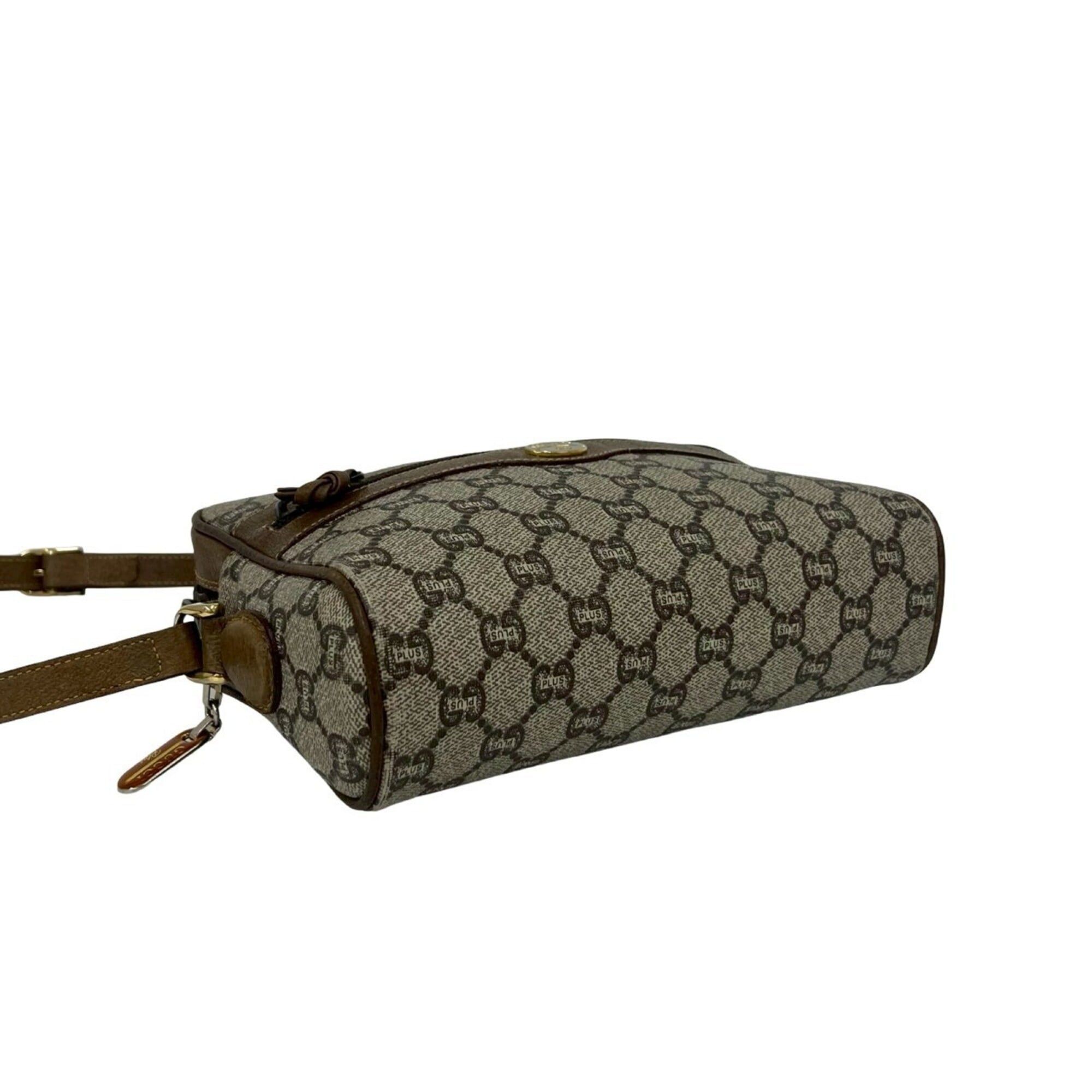 Gucci GUCCI (Old Gucci, Gucci Plus) Logo Pattern Leather Mini Shoulder Bag/Pouch, Brown, 30960 Size ONE SIZE - 7 Thumbnail