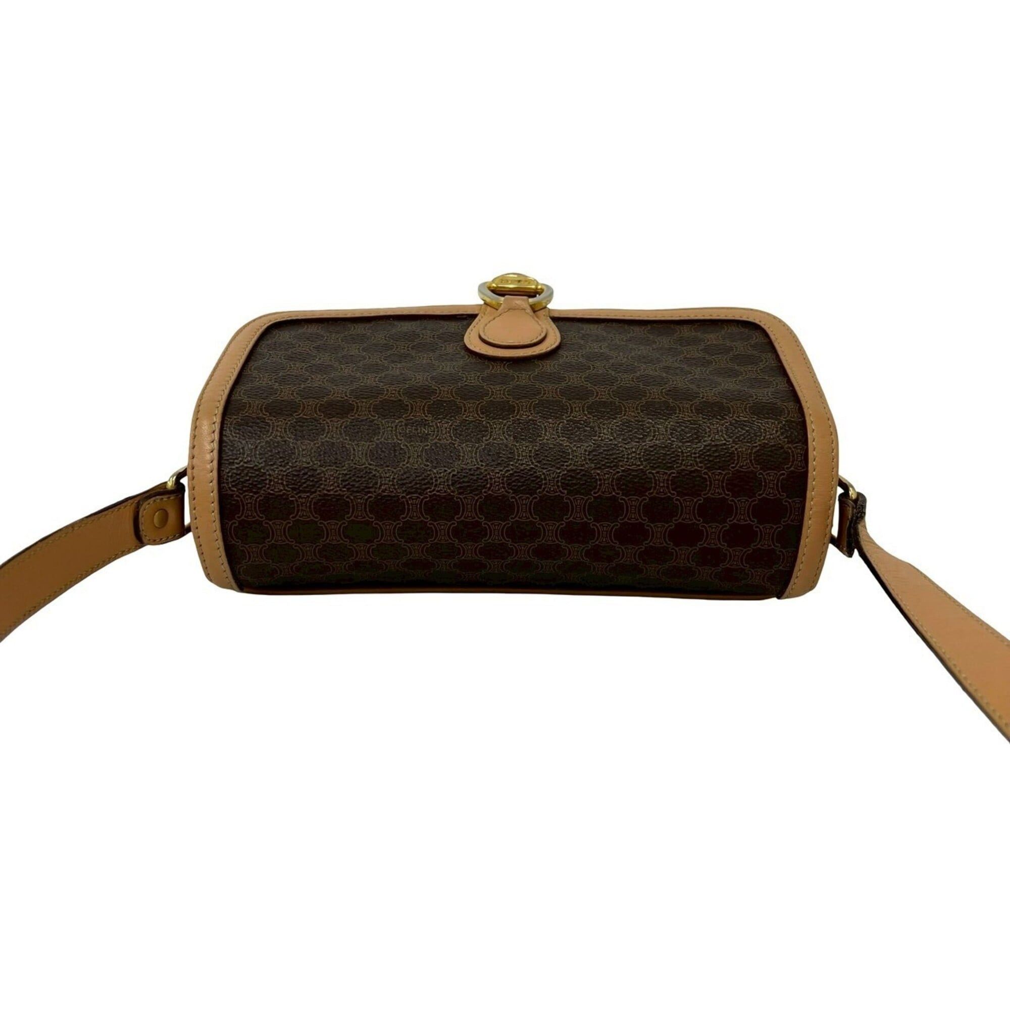 Celine CELINE Vintage Macadam Blazon Triomphe Logo Pattern Leather Shoulder Bag, Brown, 36300 Size ONE SIZE - 4 Thumbnail