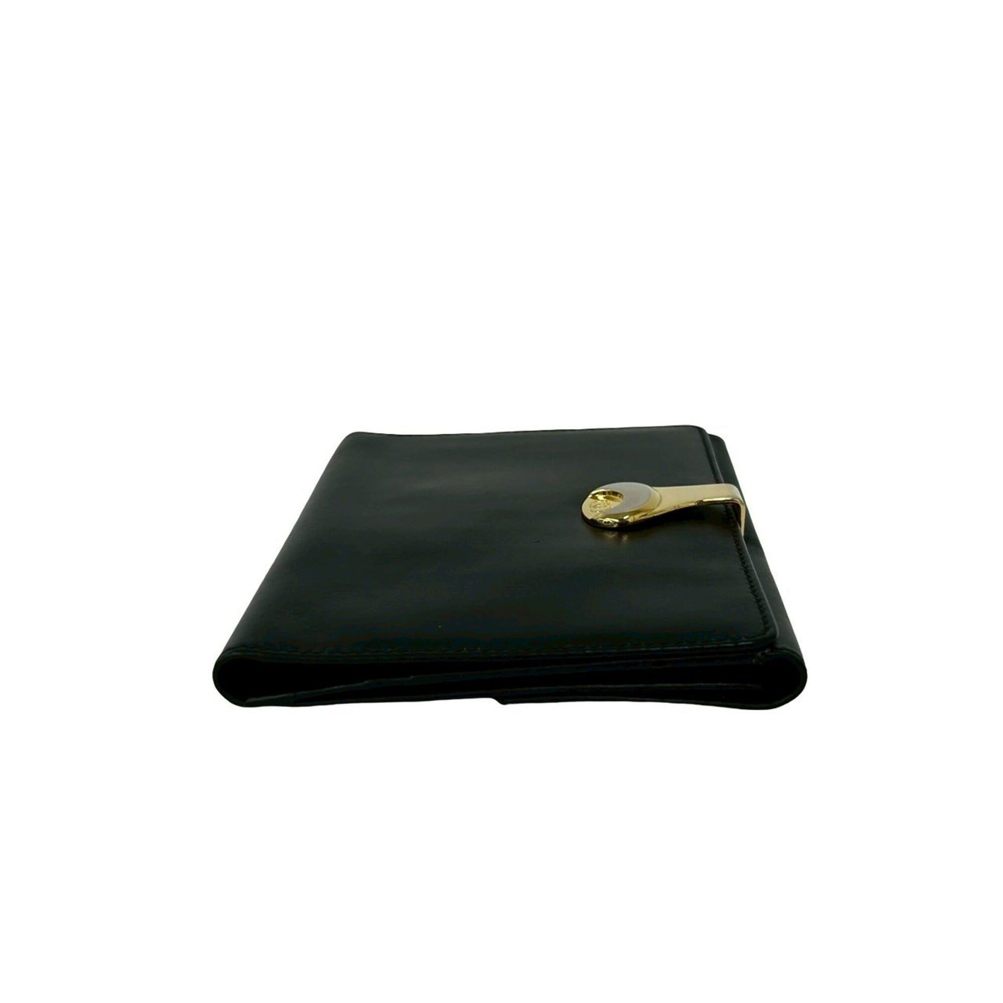 Gucci GUCCI Vintage GG Logo Leather Bi-fold Wallet, Black, 56612 Size ONE SIZE - 5 Thumbnail