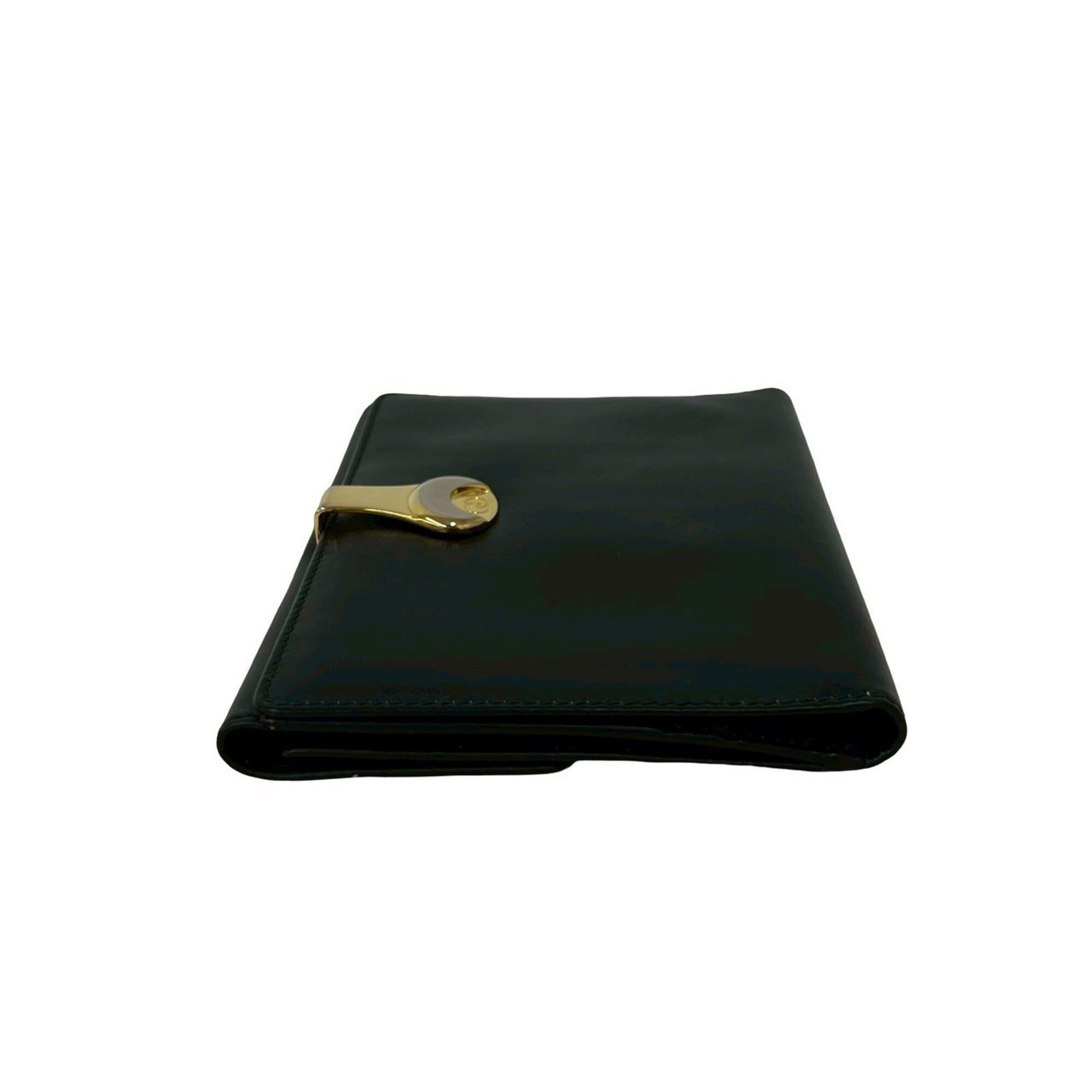Gucci GUCCI Vintage GG Logo Leather Bi-fold Wallet, Black, 56612 Size ONE SIZE - 4 Thumbnail