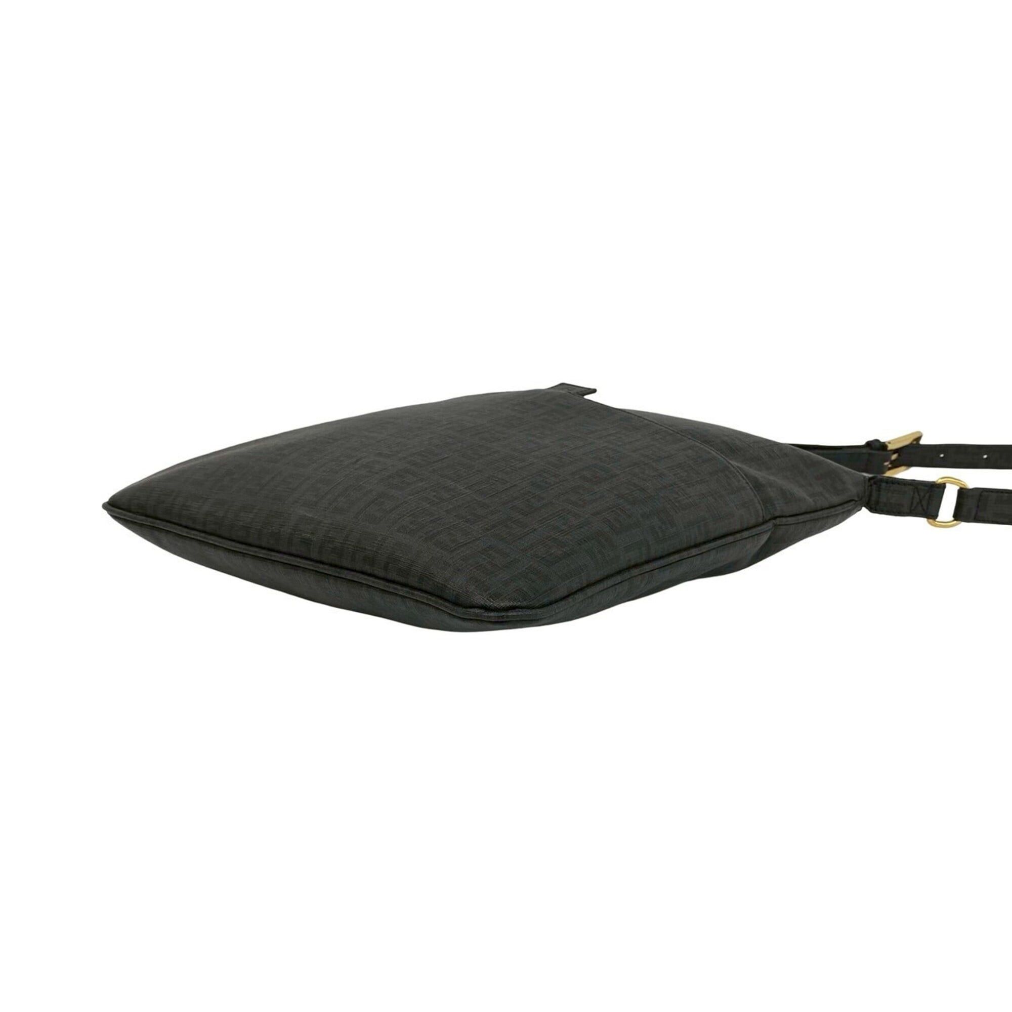 Fendi FENDI Zucchino FF Pattern Logo Hardware Leather Shoulder Bag Sacoche Body Black 69778 Size ONE SIZE - 8 Thumbnail