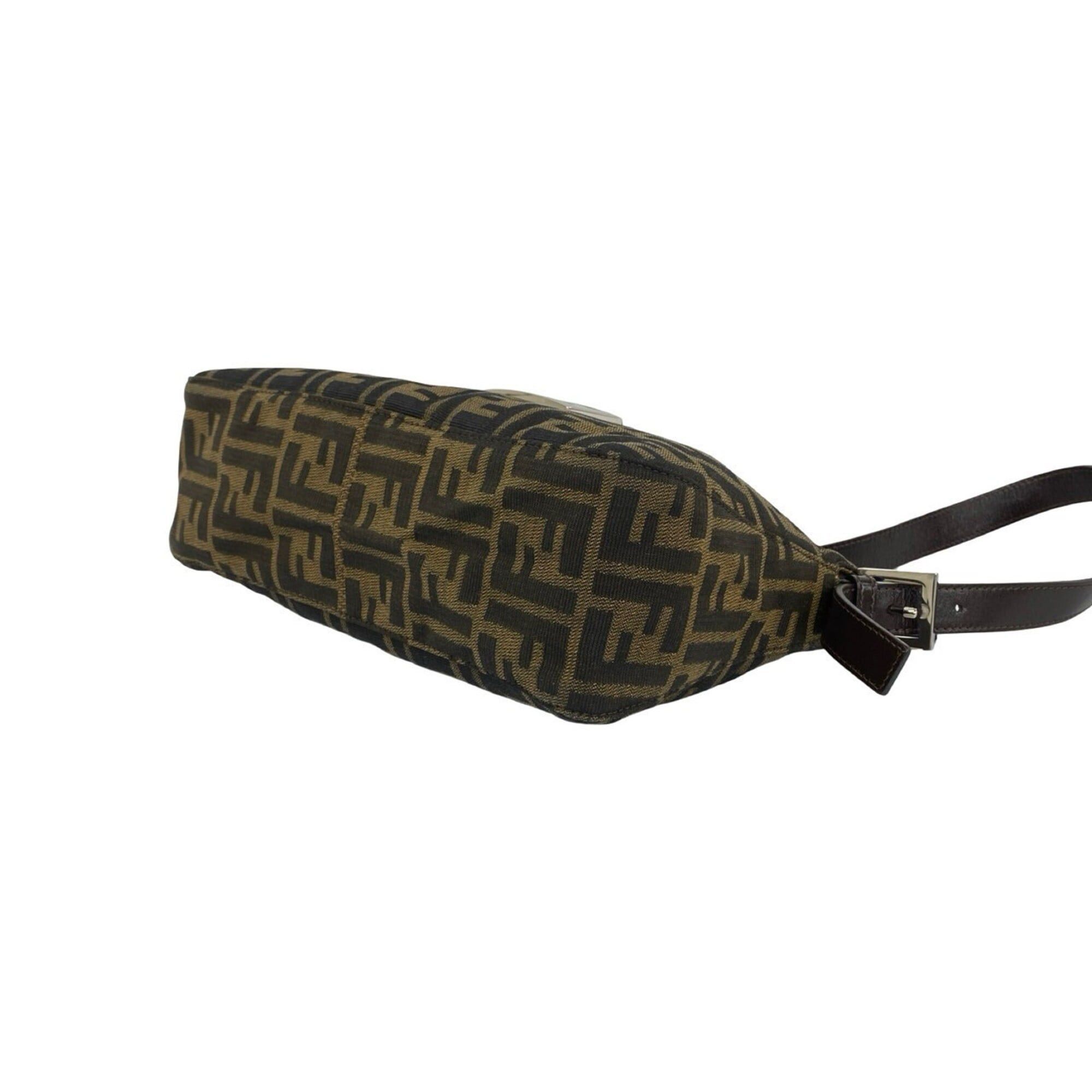 Fendi FENDI (Fendi) x Louis Vuitton Mamma Bucket Zucca FF Logo Hardware Canvas Leather Semi One Shoulder Bag Brown 98352 Size ONE SIZE - 8 Thumbnail