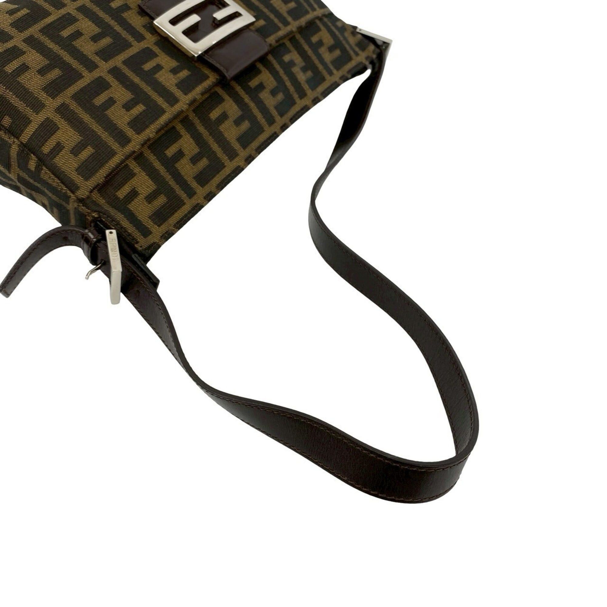 Fendi FENDI (Fendi) x Louis Vuitton Mamma Bucket Zucca FF Logo Hardware Canvas Leather Semi One Shoulder Bag Brown 98352 Size ONE SIZE - 4 Thumbnail