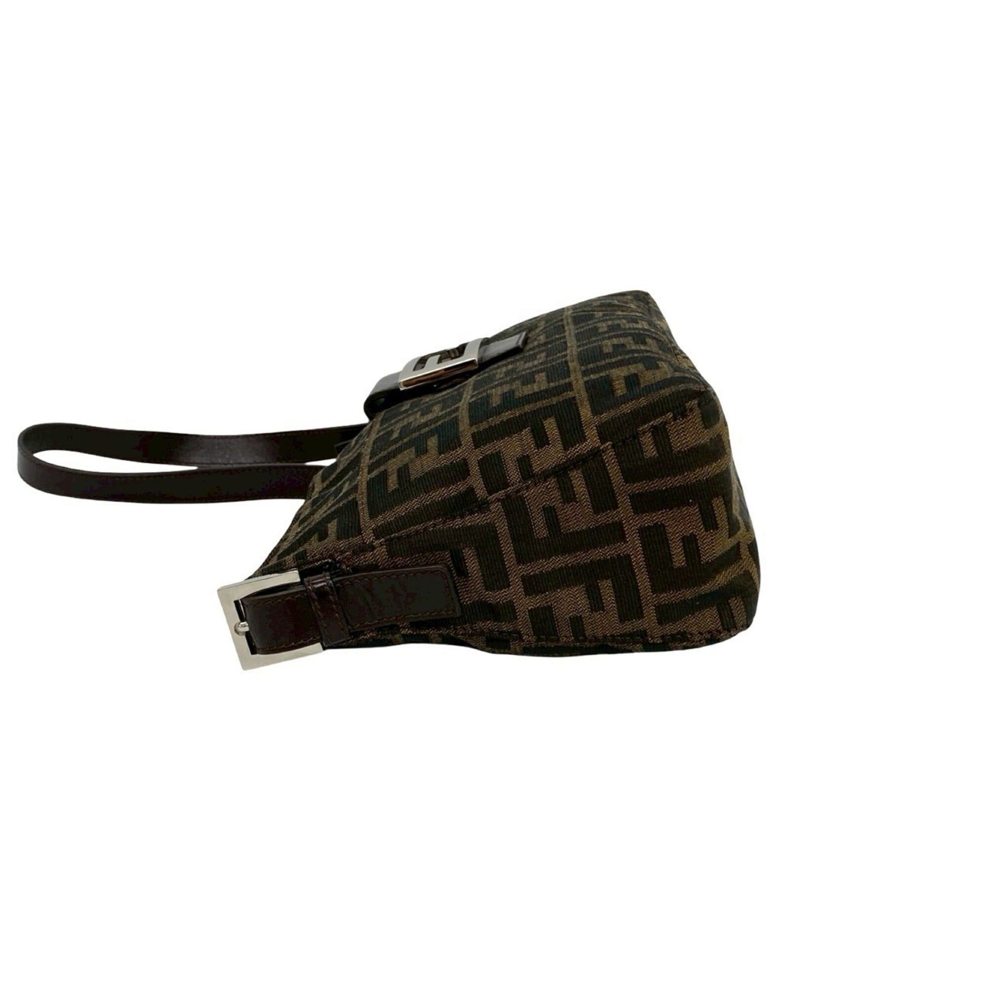 Fendi FENDI (Fendi) x Louis Vuitton Mamma Bucket Zucca FF Logo Hardware Canvas Leather Semi One Shoulder Bag Brown 98352 Size ONE SIZE - 5 Thumbnail