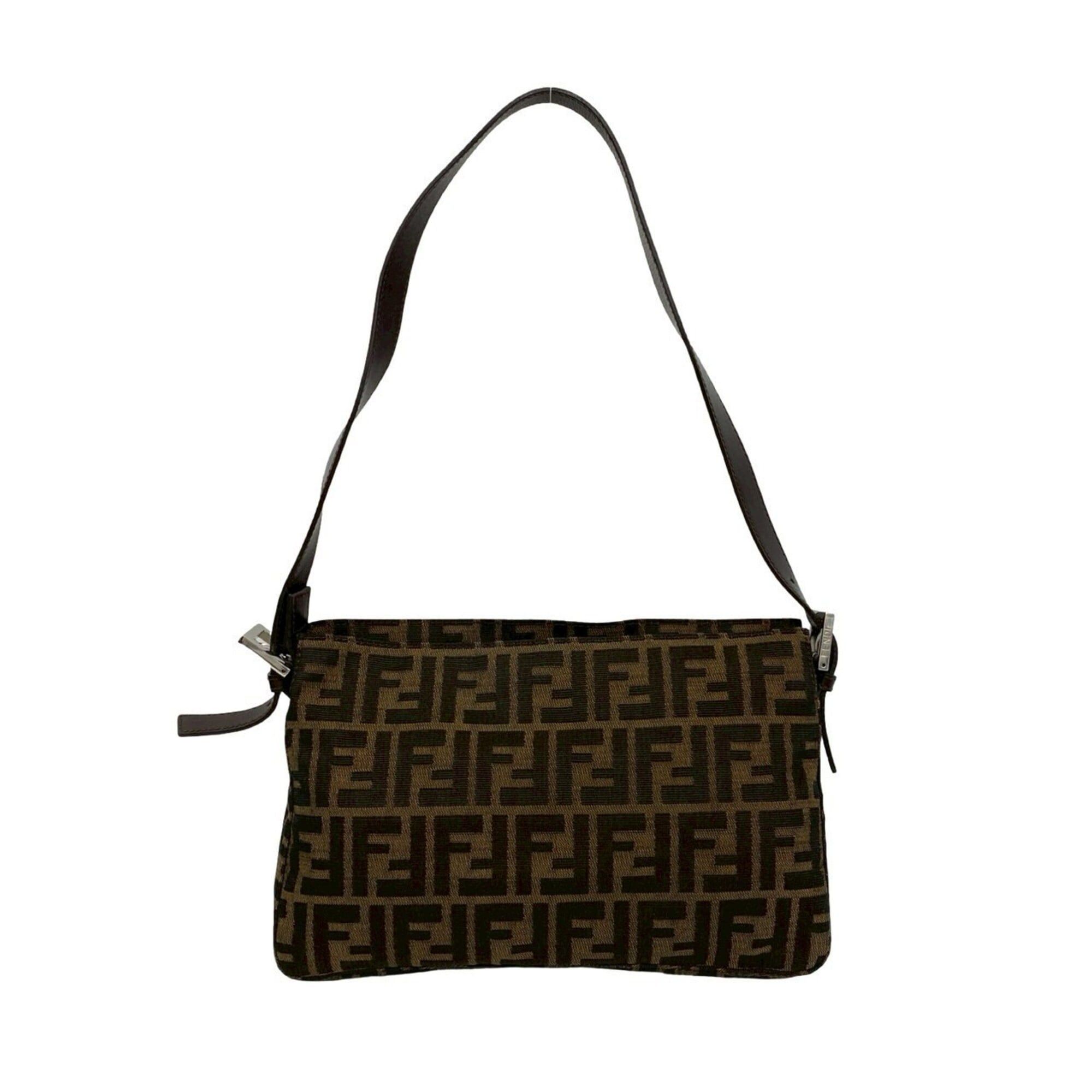 Fendi FENDI (Fendi) x Louis Vuitton Mamma Bucket Zucca FF Logo Hardware Canvas Leather Semi One Shoulder Bag Brown 98352 Size ONE SIZE - 3 Thumbnail
