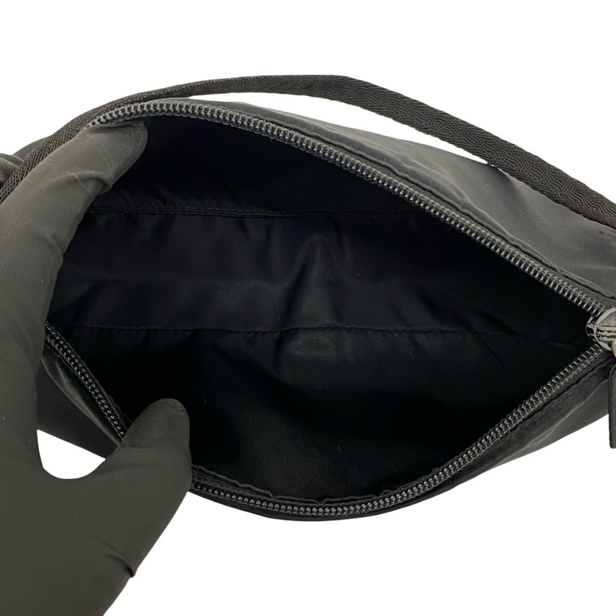 Prada Prada Triangle Logo Plate Hardware Tessuto Nylon Handbag Mini Shoulder Bag Pouch Black 31575 Size ONE SIZE - 9 Thumbnail