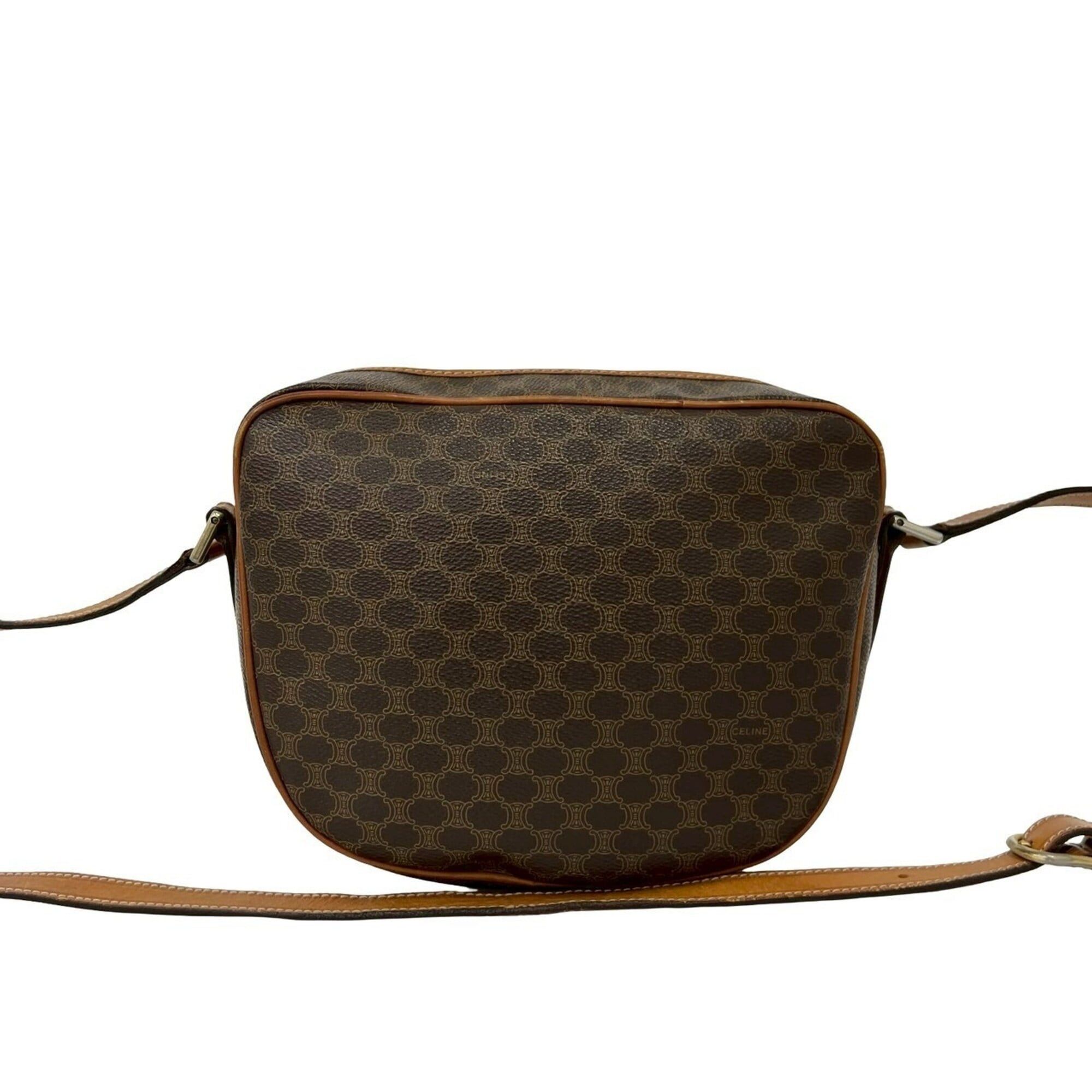 Celine CELINE Vintage Macadam Blazon Triomphe Logo Pattern Leather Shoulder Bag, Brown, 53850 Size ONE SIZE - 3 Thumbnail