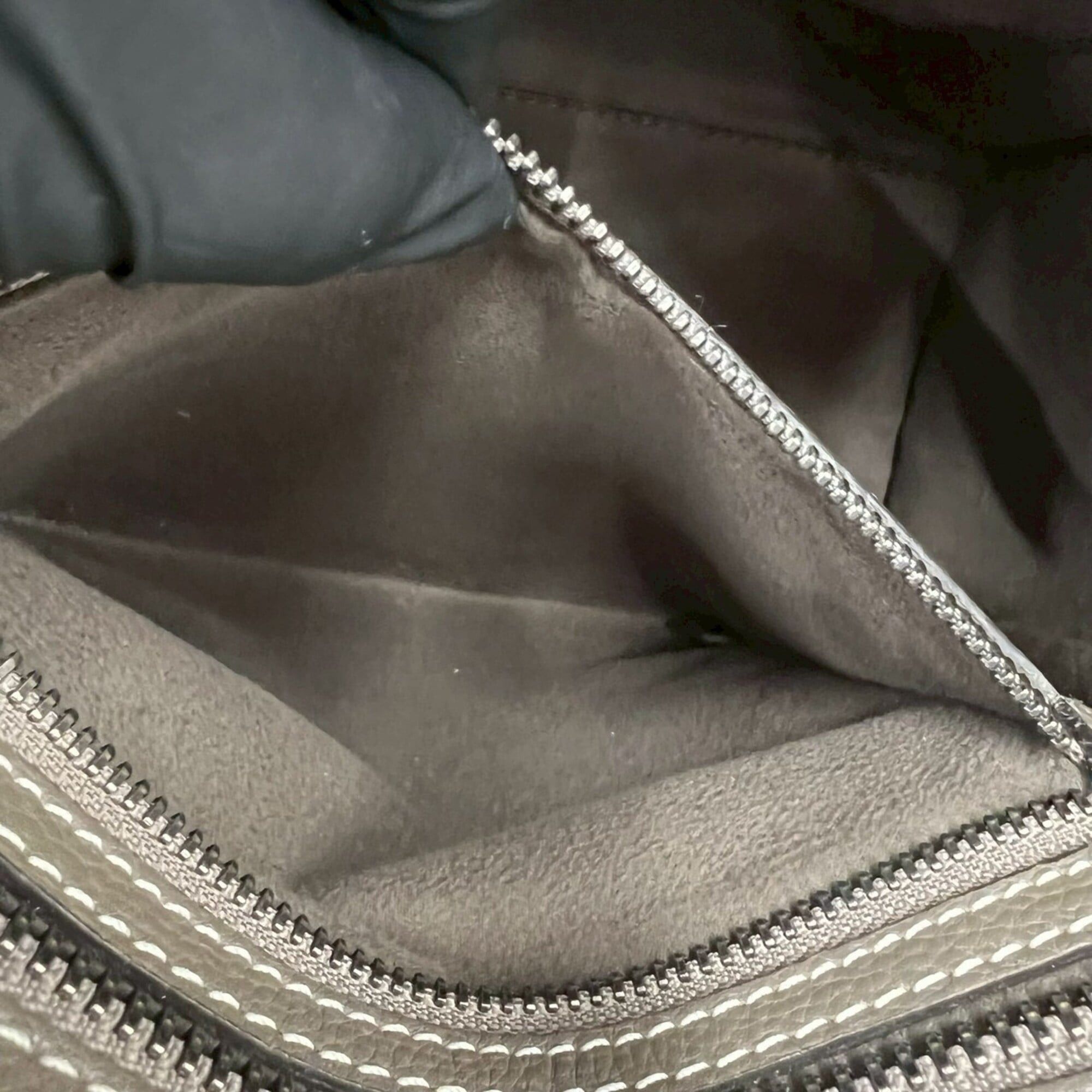 Celine CELINE Luggage Micro Shopper Drummed Calf Leather Handbag Tote Bag Greige 90288 Size ONE SIZE - 7 Thumbnail
